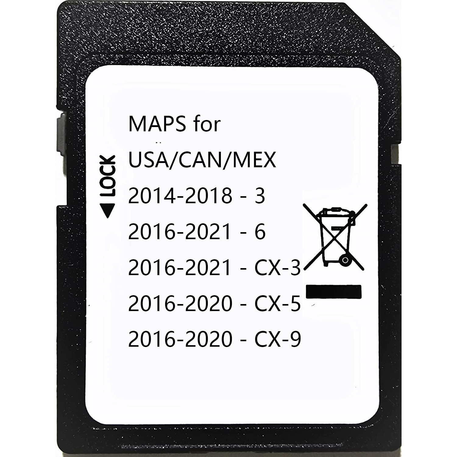 2022 Latest Navigation Sd Card For Maz-Da 3 6 Cx-3 Cx-5 Cx-9 Navigation Sd Card Map Usa/Ca/Mex