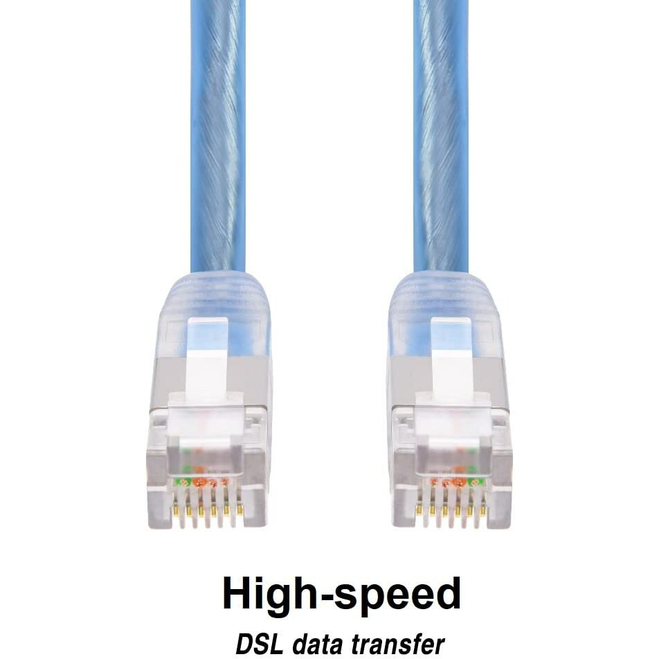 Beszin Rj11 7Ft Shielded Modem Cable For High Speed Dsl Internet  For Broadband Dsl Modems  High Speed Data Transfer  Home Dsl Ethernet Phone Jack Cable