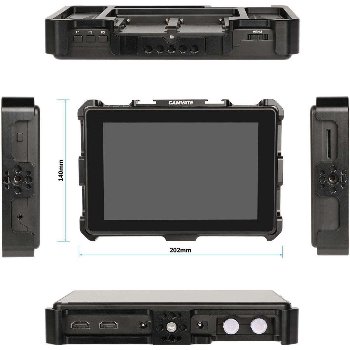 Camvate Form-Fitting Cage Armor Bracket For Feelworld Lut7 & Lut7S 7"" Monitor (Exclusive Use) - 2682