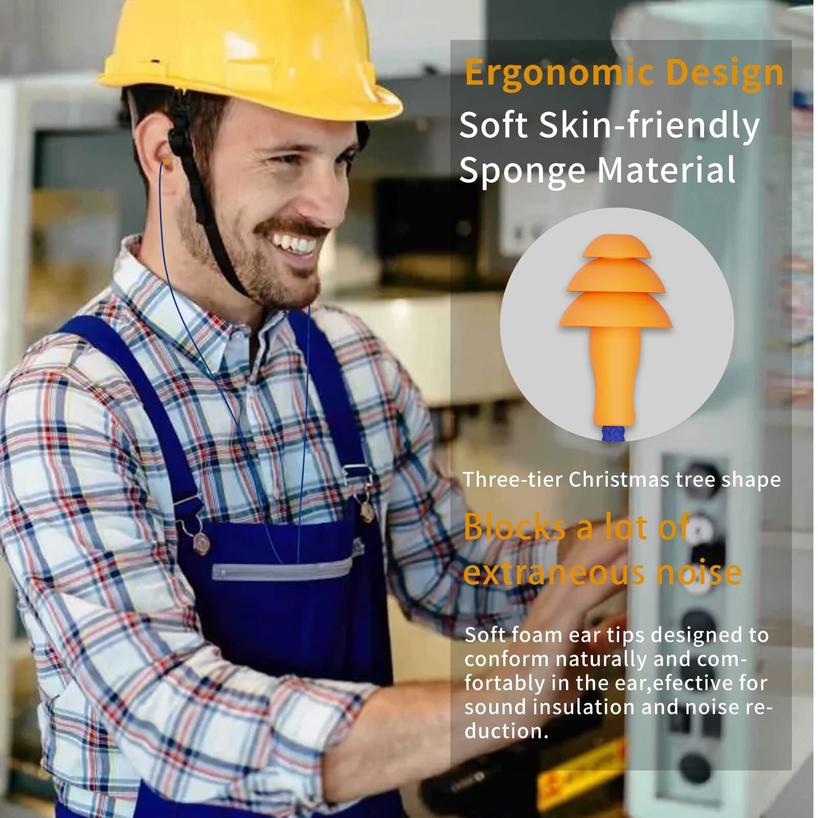 Work Earbuds Headphones  Cuzabe 10 Replacement Earbuds Wired In Ear Headphones For Work  Noise Cancelling Ear Plugs Earphones For Noise Reduction Motorcycle Riding Construction Work