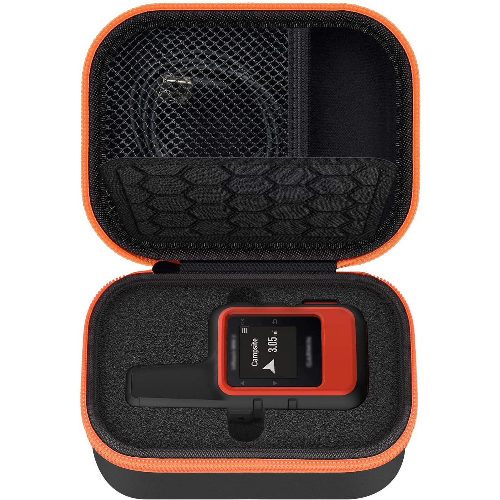 Againmore Hard Case Compatible With Garmin Inreach Mini 2/010-01879-00 Inreach Mini  Portable Satellite Communicator Storage Bag With Accessories Mesh Pocket For Camping & Hiking-Black (Box Only)