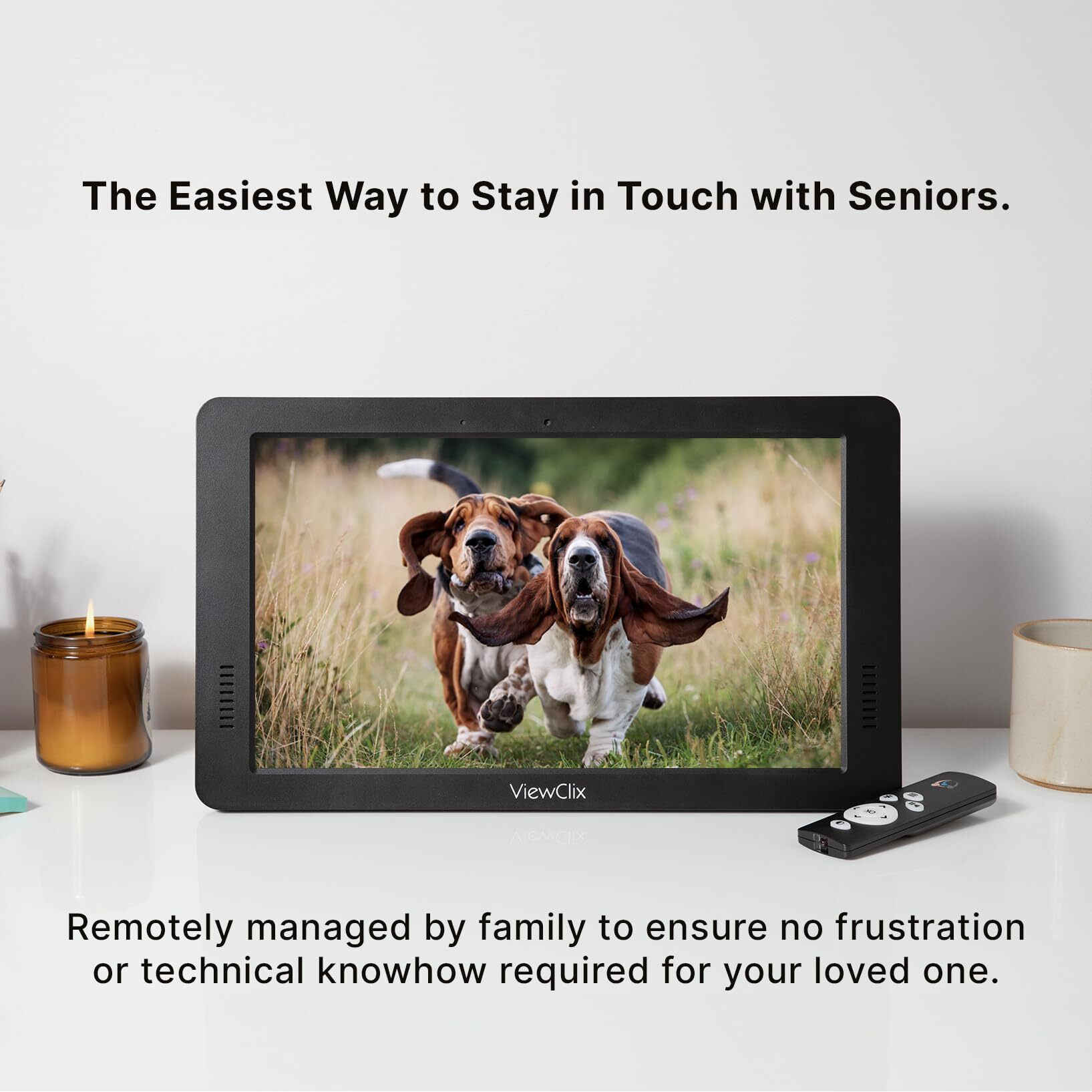 Smart Frame By Viewclix  The Digital Picture Frame With Video Calling | Share Photos & Videos | Add Captions | Designed For Grandparents | Share From Phone | 1 Month Membership Included  15.6