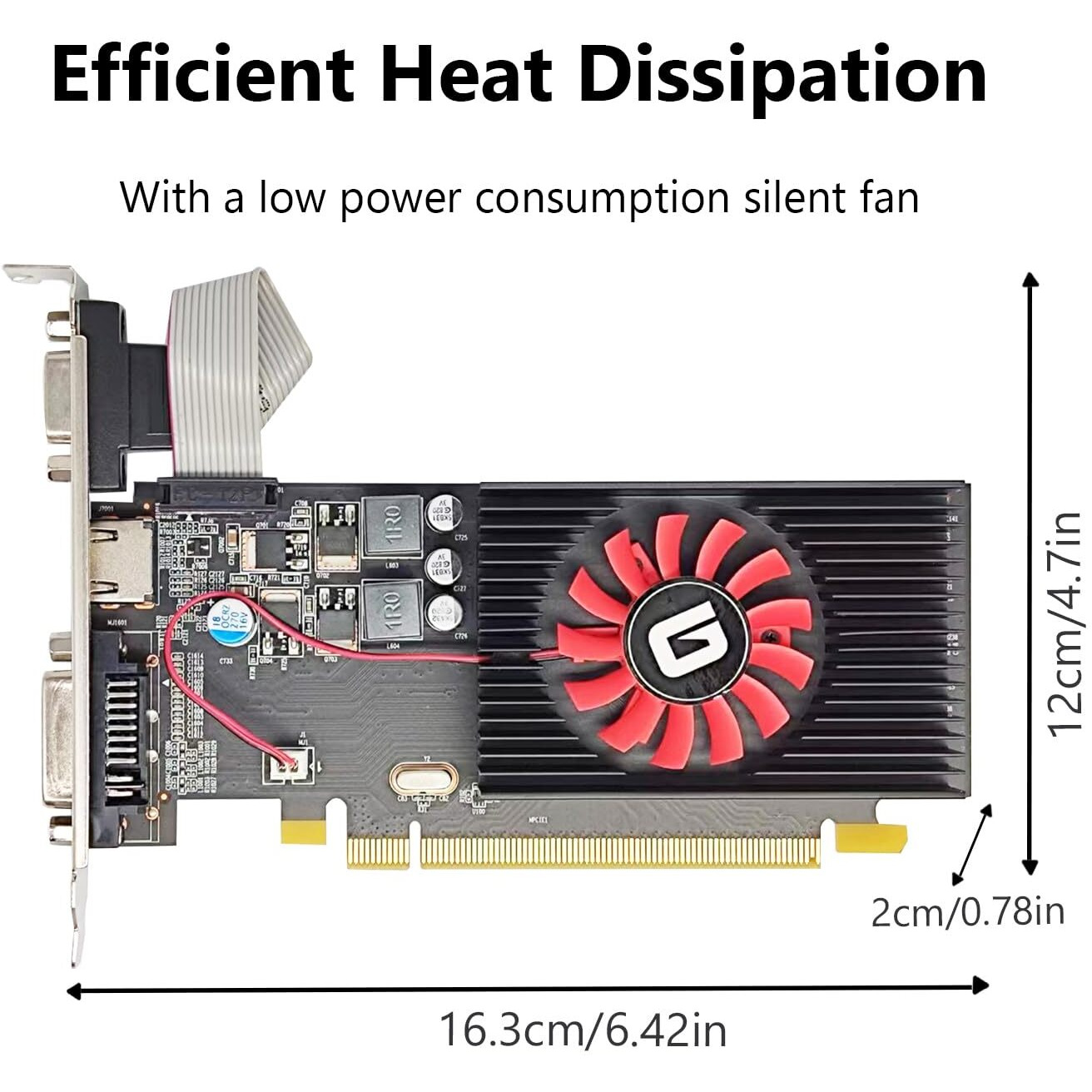 Glorto Radeon Hd 5450 1Gb Ddr3 Low Profile Graphics Card  Pci Express 2.0 X16  Hdmi/Vga/Dvi  Entry Level Gpu For Pc  Sff And Htpc