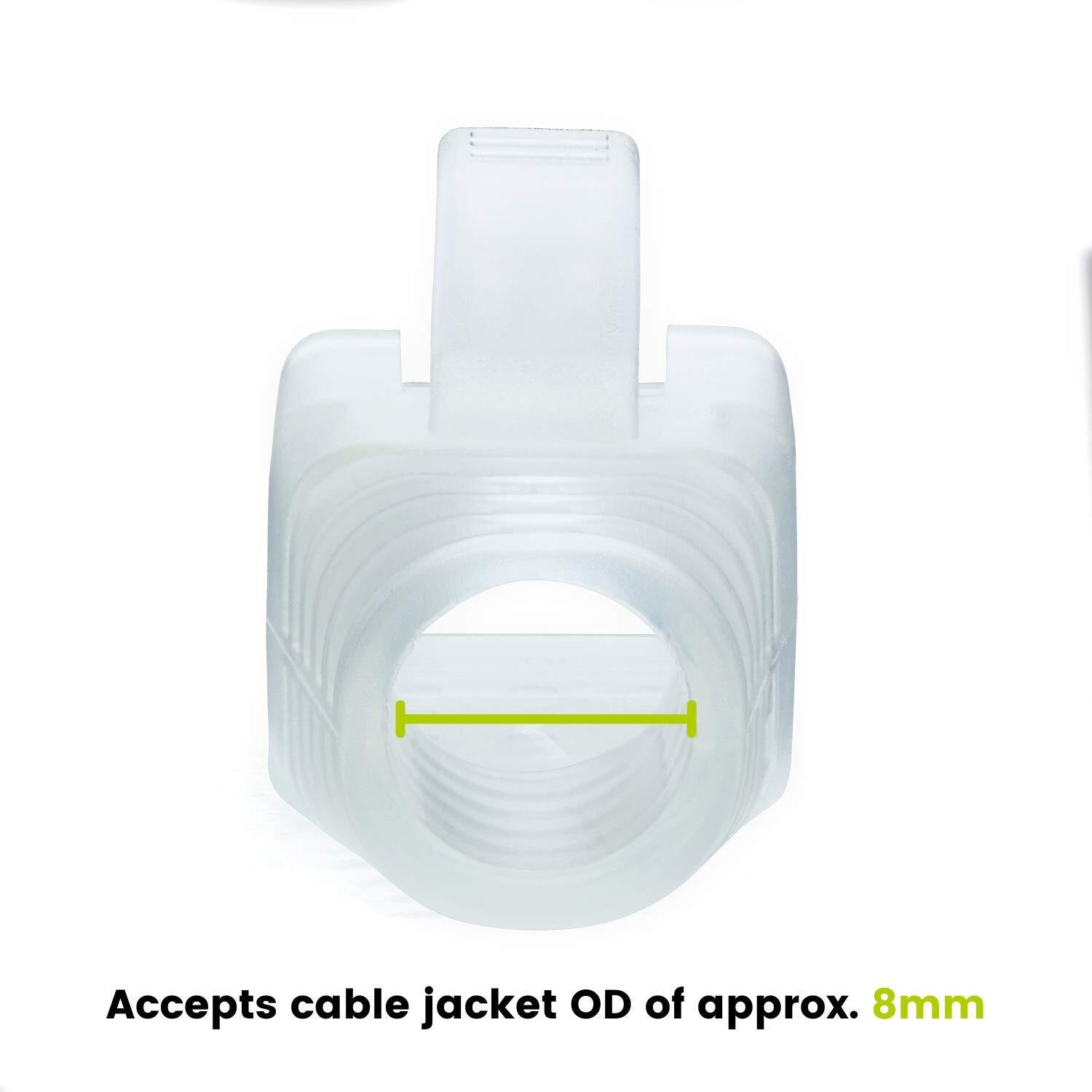 Truecable Rj45 Strain Relief Boots  8.0Mm Slip-On Pvc Plug Cover  Transparent  100 Pieces
