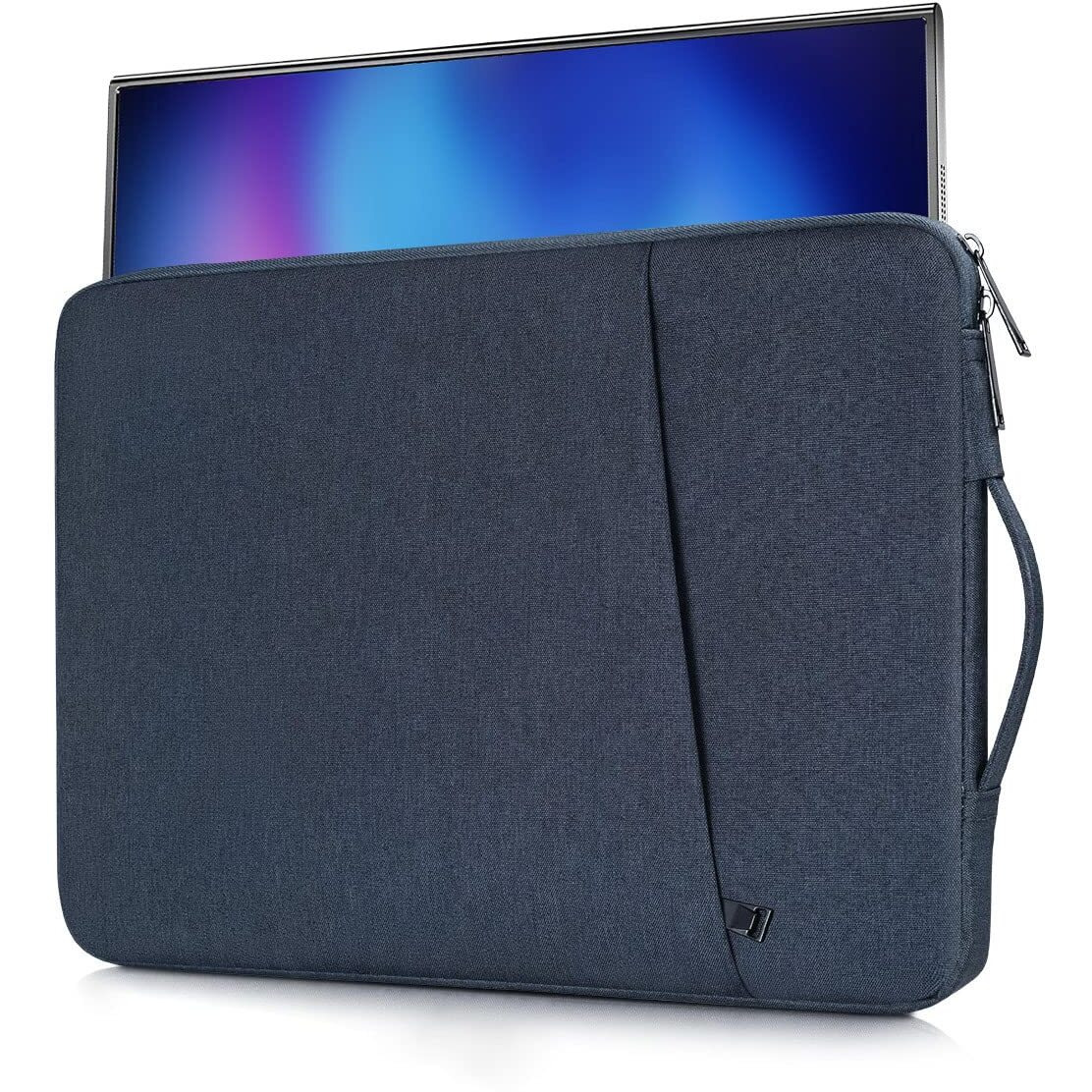 Portable Monitor Case 18.5 Inch 18 Inch Storage Sleeve Bag For Innoview Visonowl Uperfect Arzopa Most Large 18.5 Inch Portable Monitor Carrying Pouch Bag With Pocket Navy Blue(17.5X11.8 Inch)