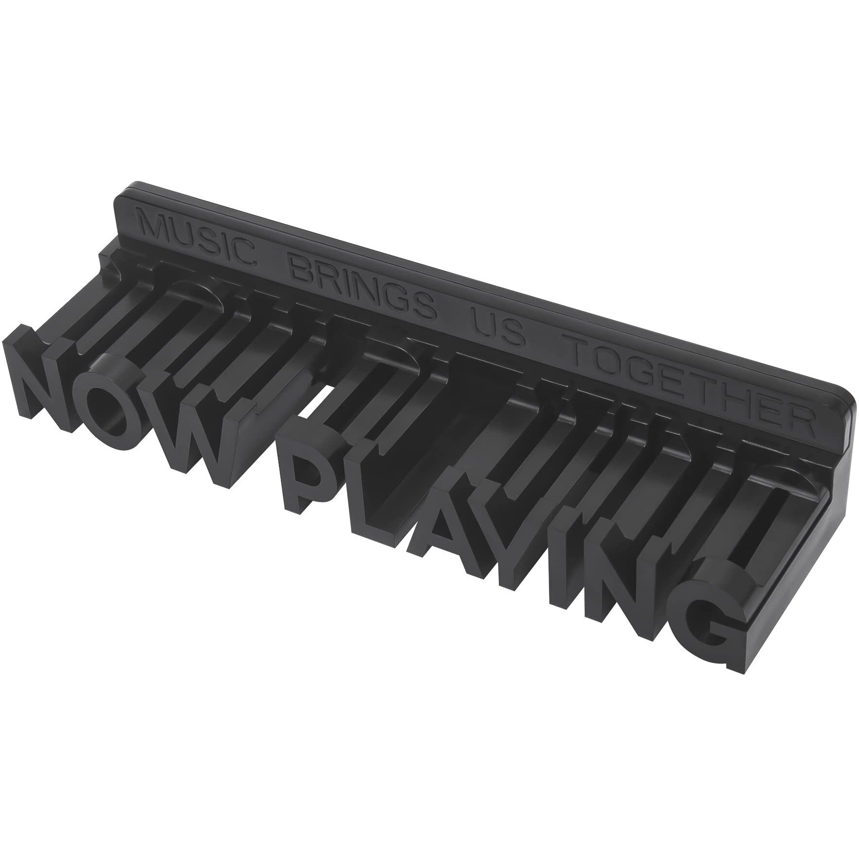 Aivwis Elegant Now Playing Vinyl Record Stand Wall Mount  Now Spinning Vinyl Record Shelf  For Wall Decor Of Home Or Office (Black)