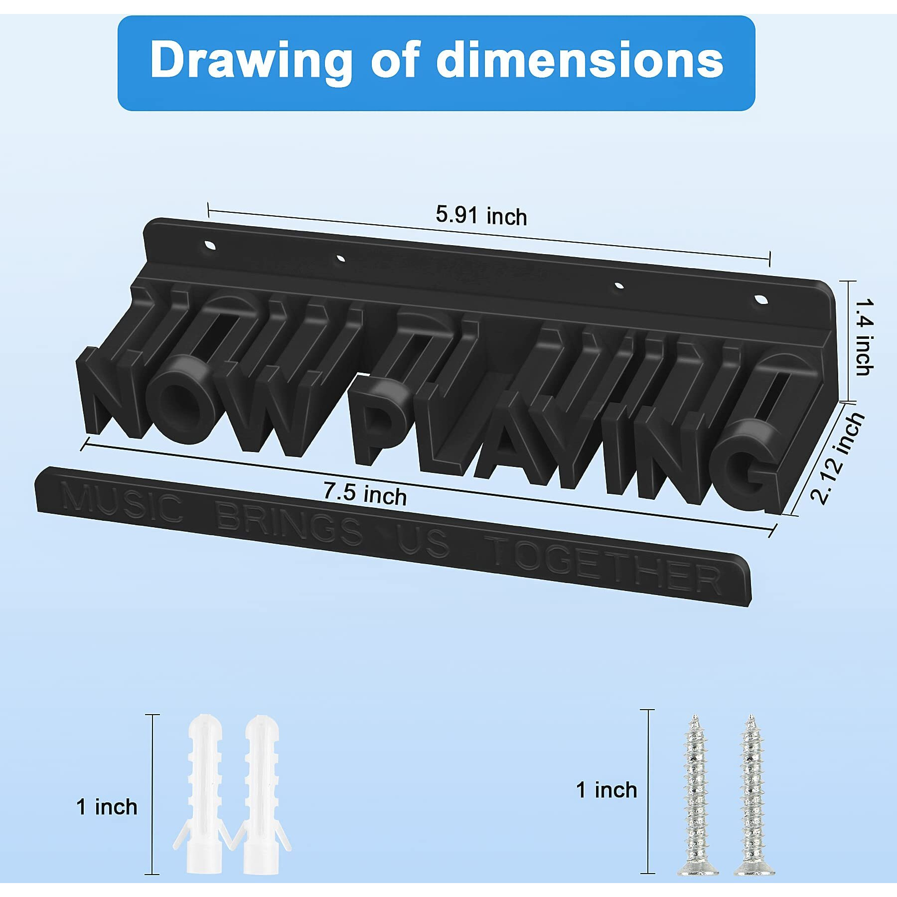 Aivwis Elegant Now Playing Vinyl Record Stand Wall Mount  Now Spinning Vinyl Record Shelf  For Wall Decor Of Home Or Office (Black)