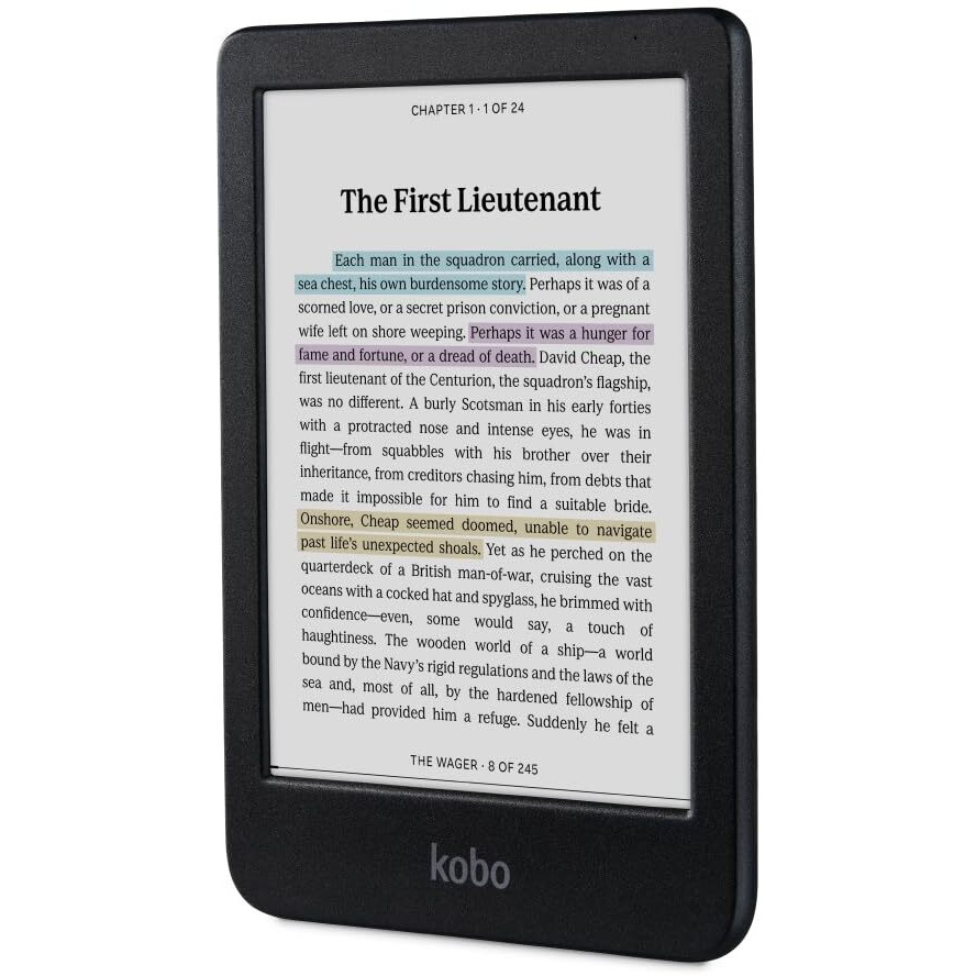 Kobo Clara Colour | Colour Ereader | 6  Glare-Free Colour E Ink Kaleido 3 Display | Dark Mode Option | Waterproof | Audiobooks | 16Gb Of Storage | Black