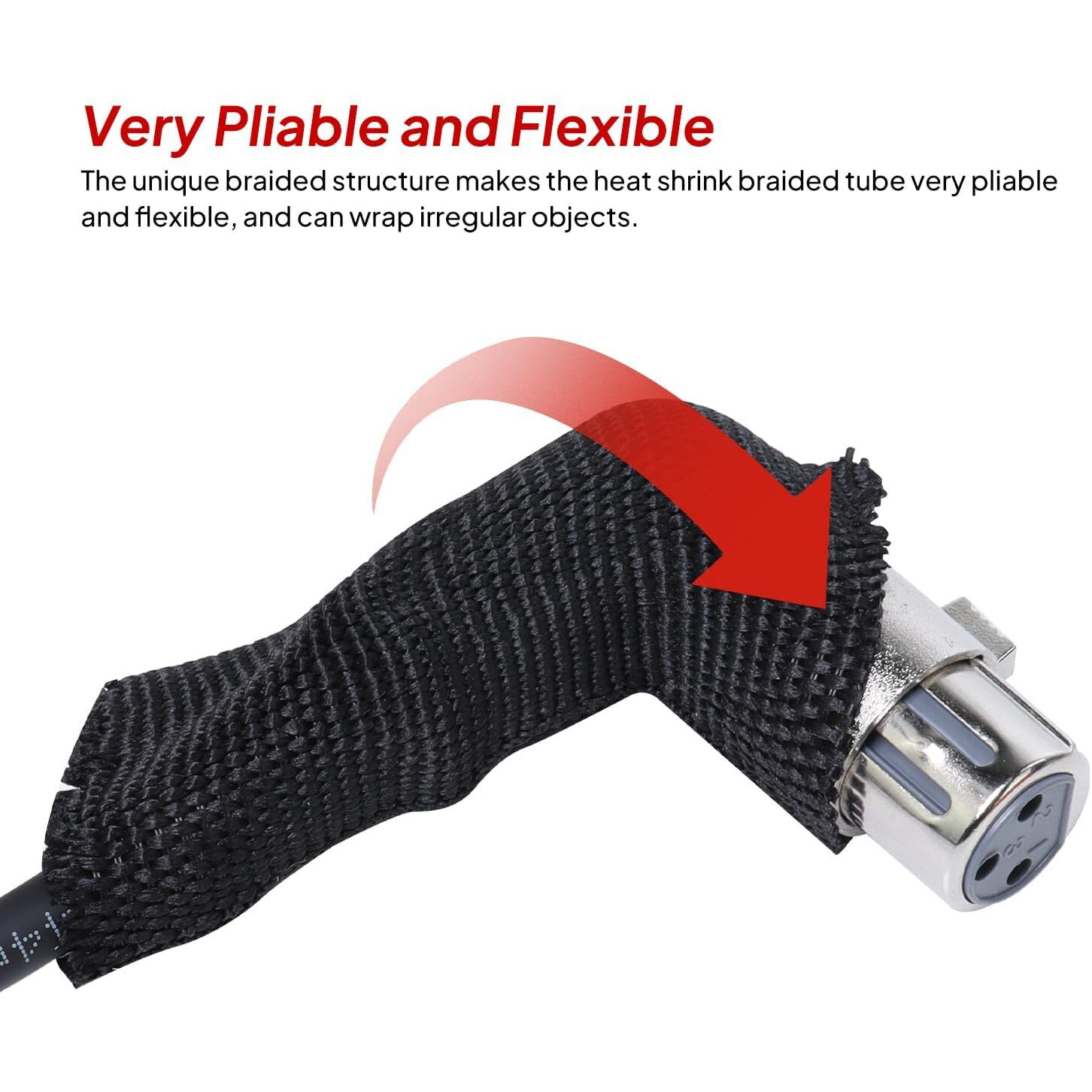 Sonoreboom 1"" - 18 Feet Braided Cable Management Sleeve 2 In 1 Heat Shrink Fabric Tube Wrap Organizer Cover Cable/Wire/Harness/Hose Sleeving