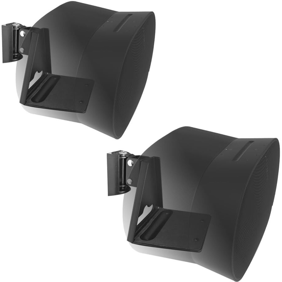 Emaquin Wall Mounts Brackets-Pair Set(2Pcs) For Sonos Era 300 Speaker(Include 2Pcs Swivel And Tilt Sturdy Metal Durable Finish Easy To Intall Compatible With Sonos Era 300 Black Pair)