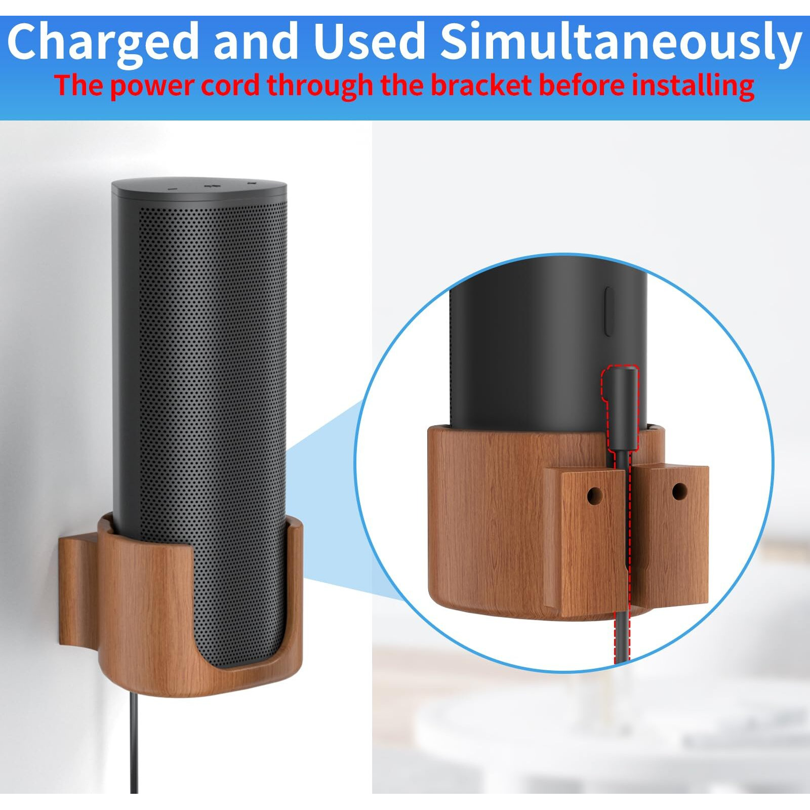 Sturdy Speaker Wall Mount For Sonos Roam 2  Sonos Roam  Roam Sl Mount - Space Saving Speaker Mount For Sonos Roam  Roam Sl Wall Mount Bracket Easy To Install Mounting Bracket Walnut Color