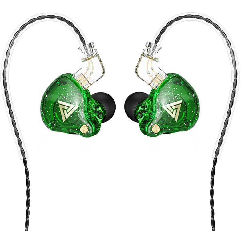 Cnwujass Qkz Ak6 Pro Wired Earphone  11Mm Strong Magnetic Dynamic Headphone  Sports Running Earbuds  In Ear Dj Music Headset With Microphone (Green)