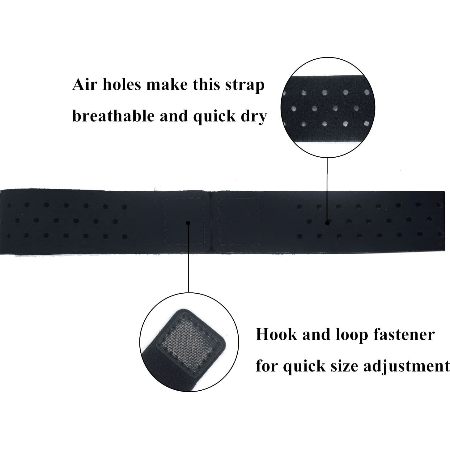 26Mm Breathable Hook And Loop Wristband/Ankle Band/Armband For Compatible With Garmin Fenix 7X Pro  Fenix 6X Pro/Sapphire  Fenix 5X/5X Plus  Fenix 3