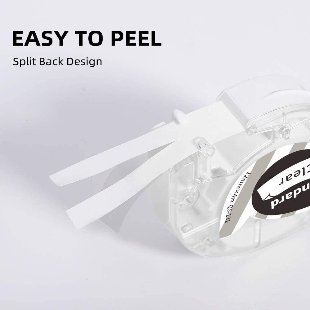 Phomemo P12 Plastic Label Tape  Label Maker Refill Compatible With Dymo Letratag 200B Lt-100H Lt-100H Plus & Phomemo P12 Label Maker  Replacemant For Dymo Label Maker Refills  12Mm X 4M 1/2 X 13