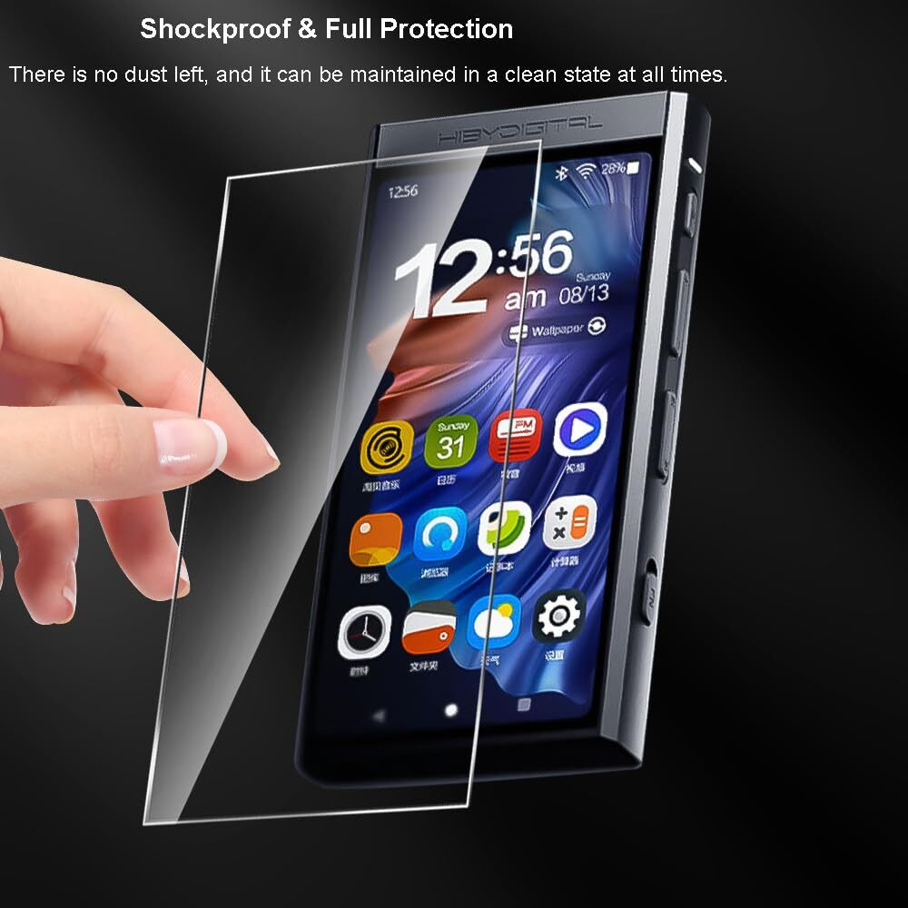 Audiopartner 9H Hardness Premium Scratch-Proof Protective Screen Protector Tempered Glass Film For Hiby Digital M300 Hifi Music Player (2Pcs)