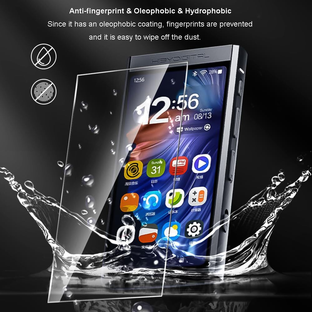 Audiopartner 9H Hardness Premium Scratch-Proof Protective Screen Protector Tempered Glass Film For Hiby Digital M300 Hifi Music Player (2Pcs)