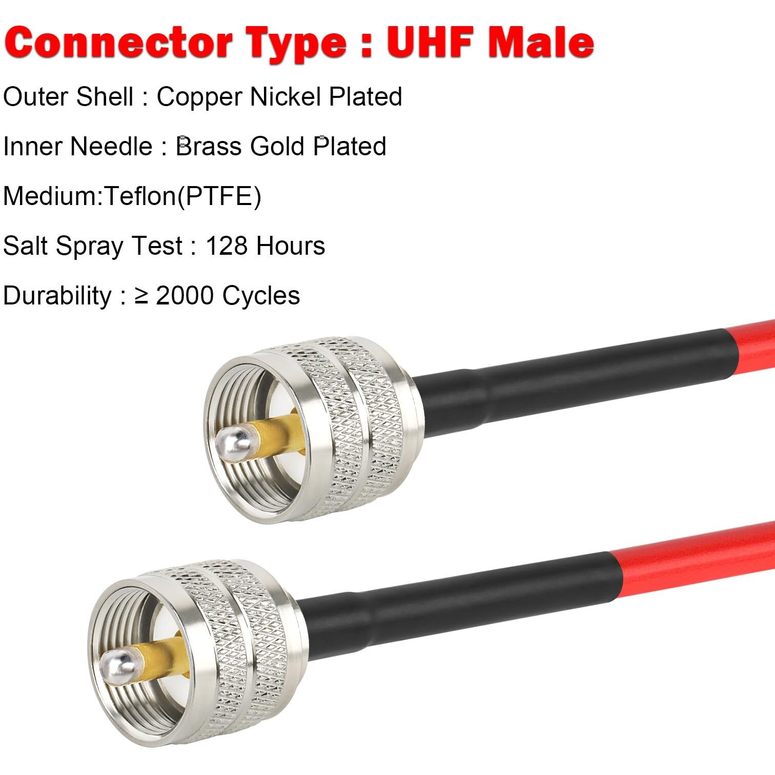 Mookeerf Rg8X Coaxial Cable 15Ft Cb Coax Cable Uhf Pl259 Male To Male Low Loss Cb Antenna Cable 50 Ohm For Ham Radio Antenna Analyzer Dummy Load Swr Meter