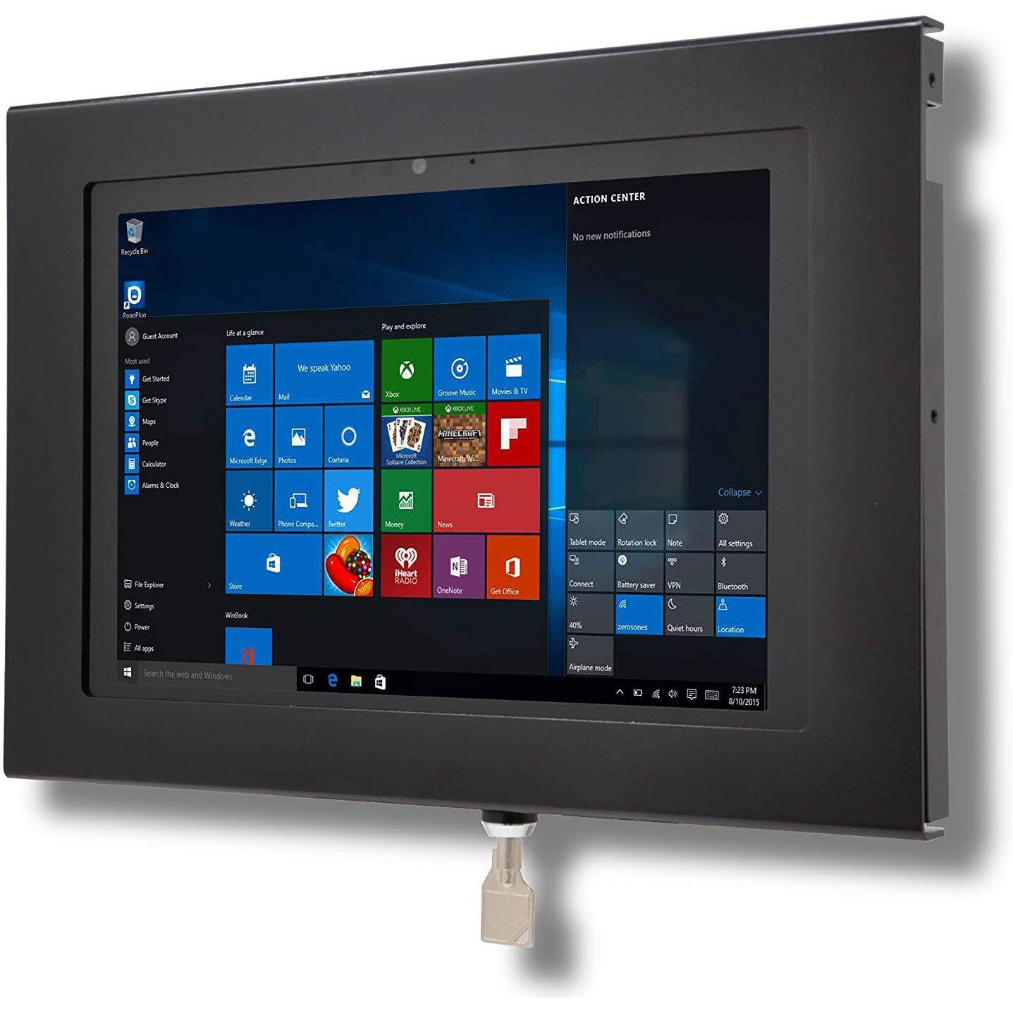 Tabcare Locking Anti-Theft Metal Case For Samsung Galaxy Tab Active & Active4 Pro 10.1"" Tablet For Kiosk  Pos  Store  Show Display  Time Clock (Tab Active4 Pro  Black)