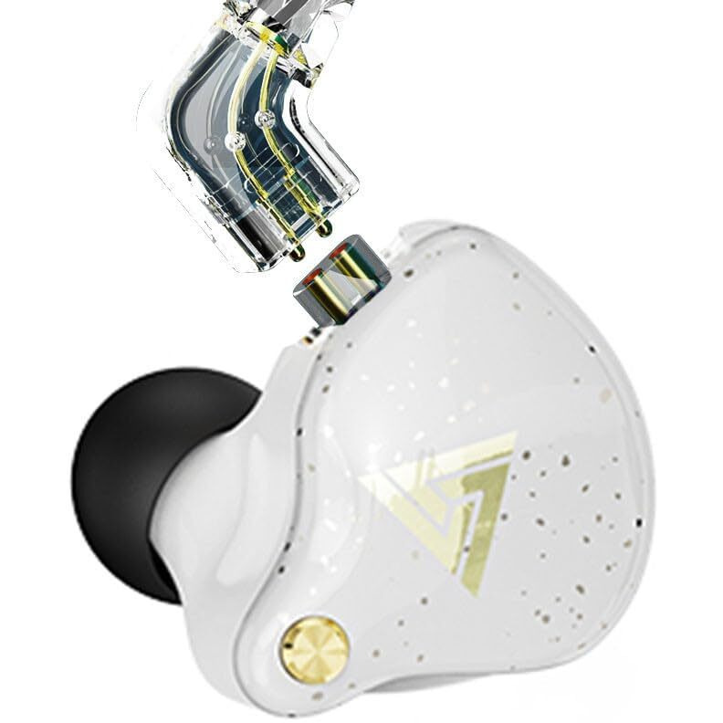 Cnwujass Qkz Ak6 Pro Wired Earphone  11Mm Strong Magnetic Dynamic Headphone  Sports Running Earbuds  In Ear Dj Music Headset With Microphone (White)