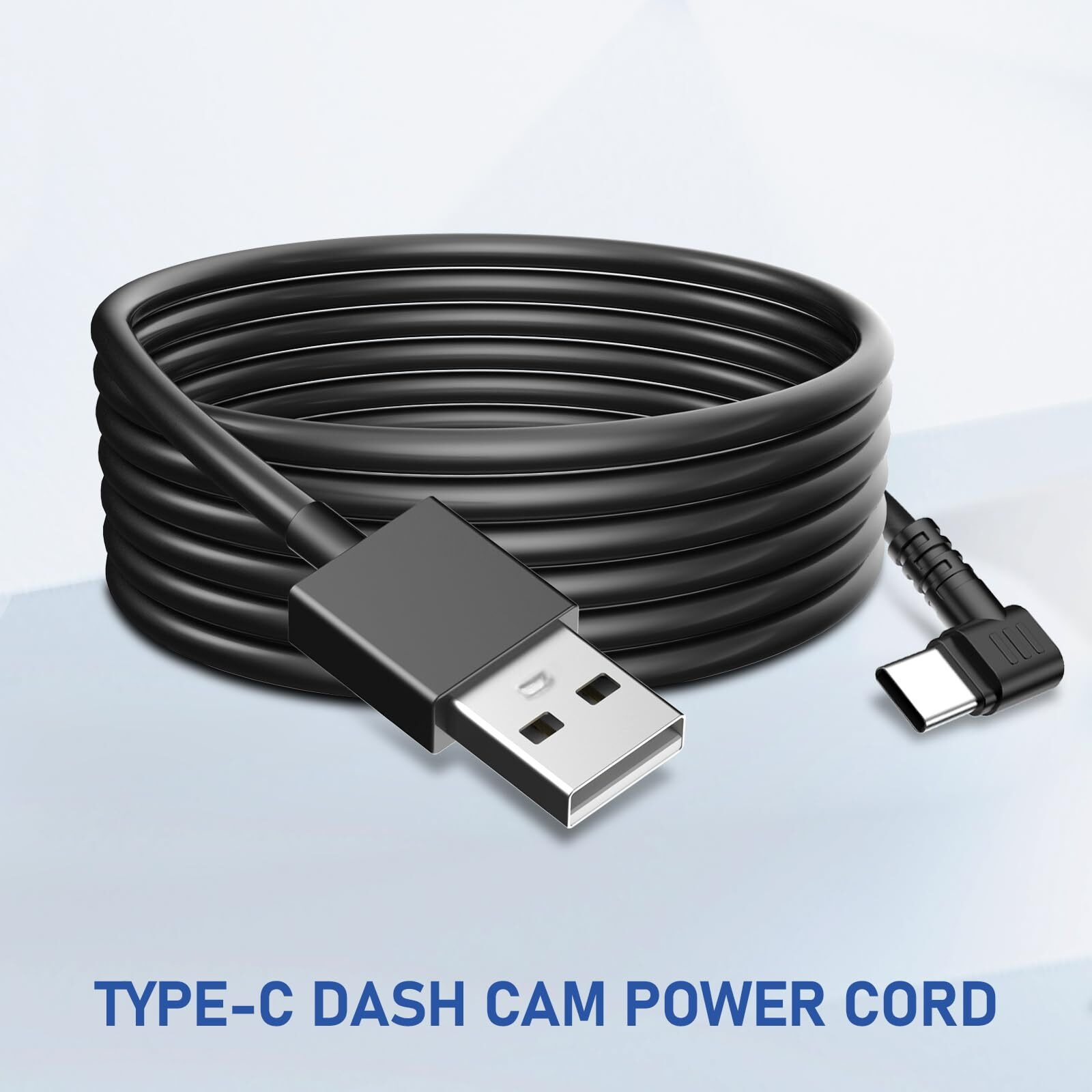Dash Cam Charging Power Cable  Usb-C Car Charging Power Cable  MiniType-C Charging Cable  For Dash Cam/Rearview Mirror/Camera Charging Cable (Not Suitable For Transmission Power) (Type-C 16.5Ft)