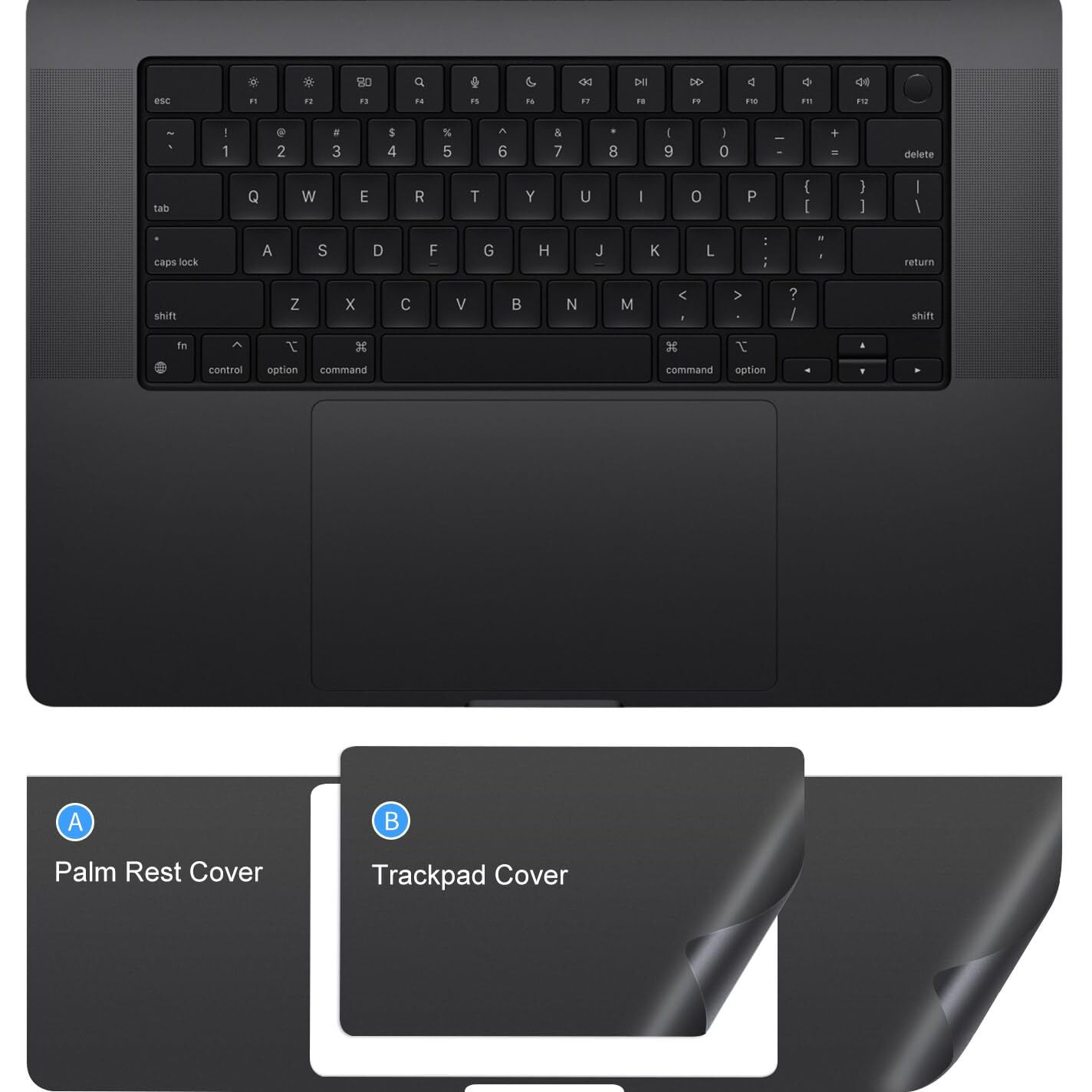 Palm Rest Cover Compatible With 2023 Macbook Pro 16 Inch M3 Chip A2991 Trackpad Protector Touch Pad Cover Skin For 2023 Apple Macbook Pro 16 Inch M3 Chip A2991 Touchpad Cover Accessories  Space Black