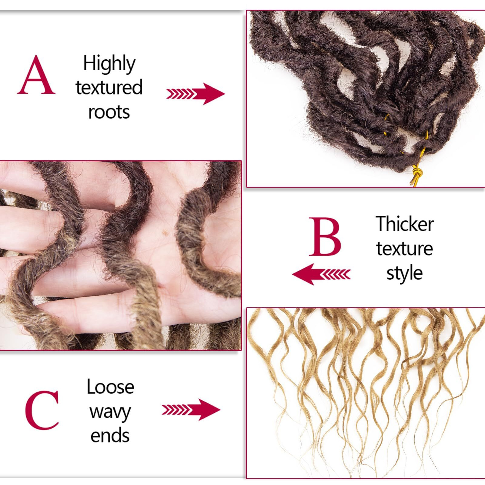 Faux Locs Crochet Hair 24Inch Goddess Locs Crochet Hair  6Packs Crochet Locs Soft Locs Curly Ends Faux Locs Synthetic Locs Crochet Hair Crochet Braids For Black Women Human Hair(33/27  24'')