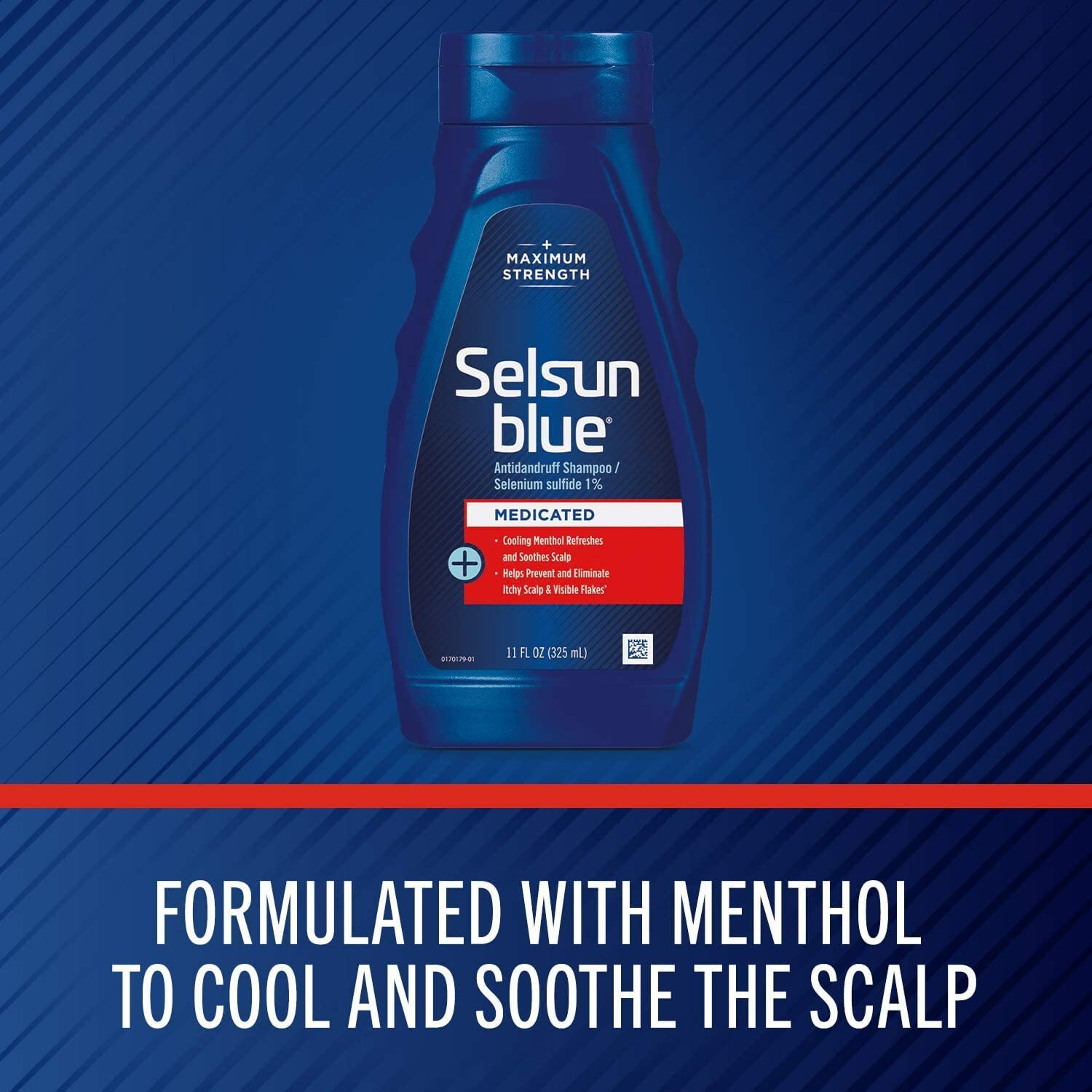 Selsun Blue Men's Care Medicated Antidandruff Shampoo  Maximum Strength Scalp Treatment With Selenium Sulfide  11 Fl. Oz.