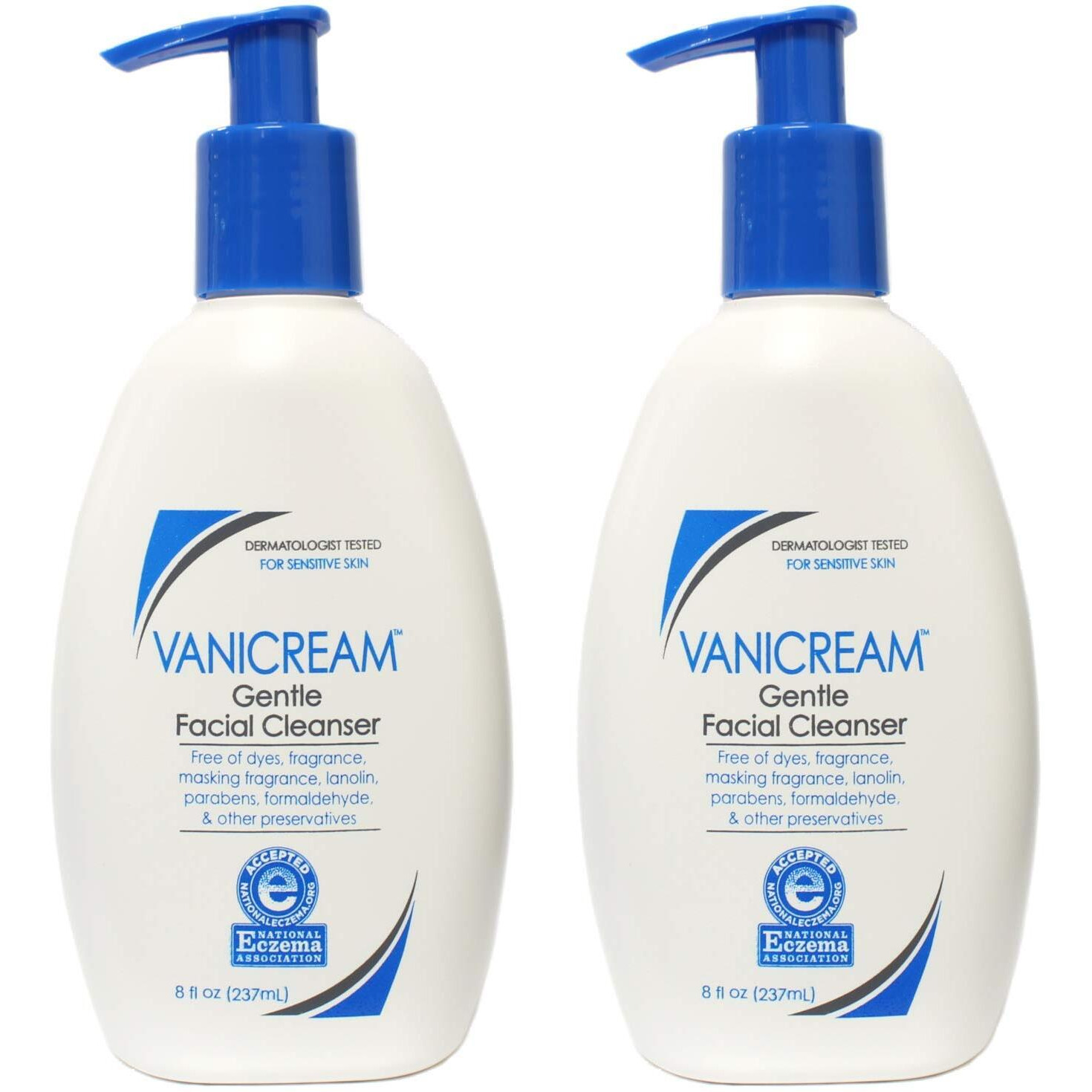 Vanicream Gentle Facial Cleanser For Sensitive Skin  8 Fl Oz Pack Of 2