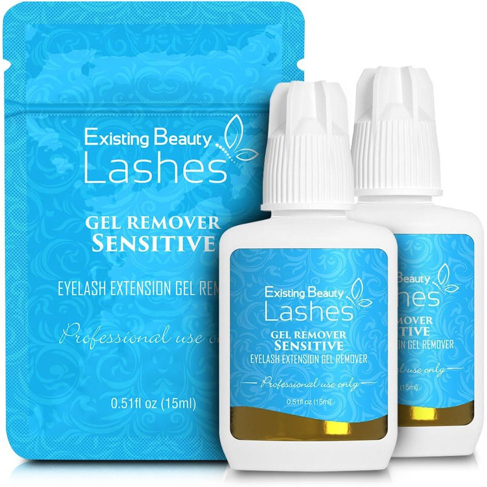 2 Pack Sensitive Lash Remover For Lash Extensions - Clear Eyelash Extension Remover Gel - Fast-Acting Lash Extension Remover  Efficient Lash Glue Remover 15 Ml Ea - Existing Beauty Lashes