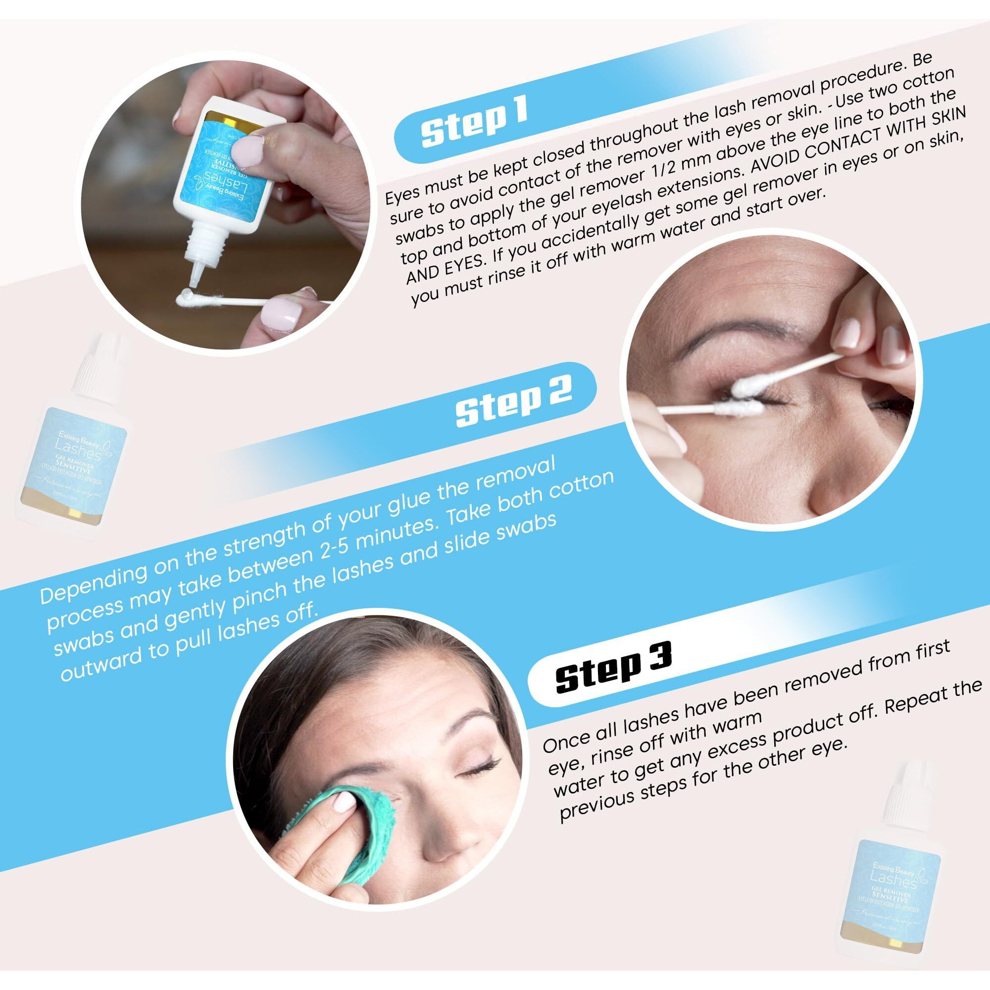 2 Pack Sensitive Lash Remover For Lash Extensions - Clear Eyelash Extension Remover Gel - Fast-Acting Lash Extension Remover  Efficient Lash Glue Remover 15 Ml Ea - Existing Beauty Lashes