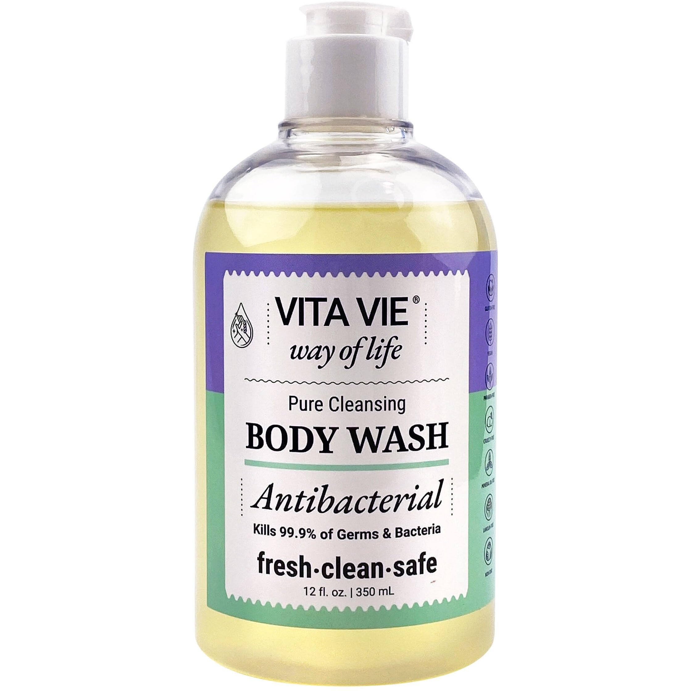 Vita Vie Antibacterial Body Wash  12 Oz