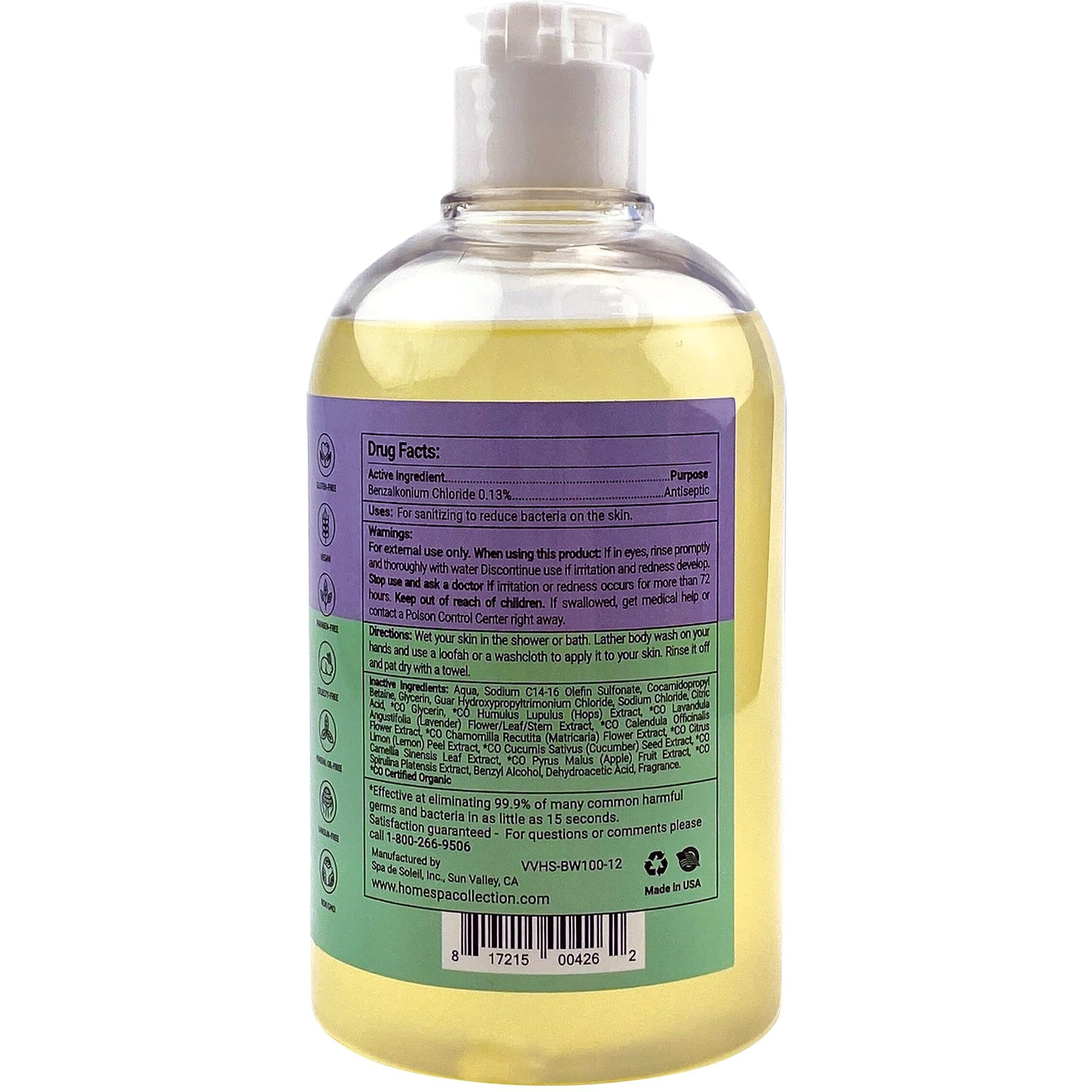 Vita Vie Antibacterial Body Wash  12 Oz