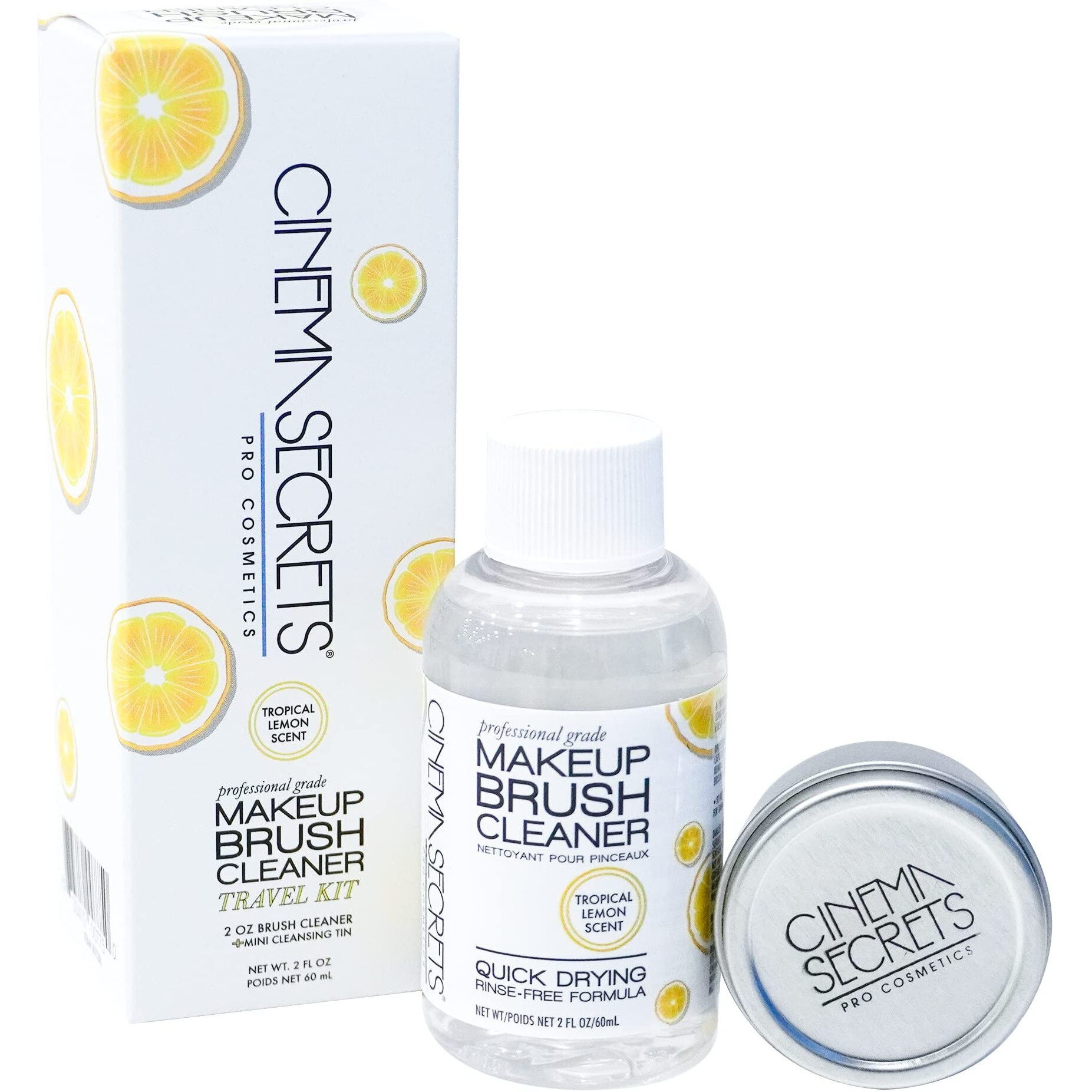 Cinema Secrets Professional Makeup Brush Cleaner Kit  2 Fl Oz  Lemon