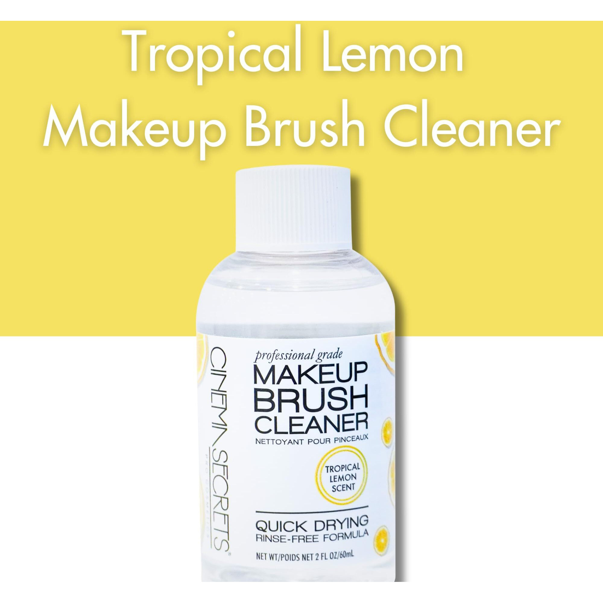 Cinema Secrets Professional Makeup Brush Cleaner Kit  2 Fl Oz  Lemon
