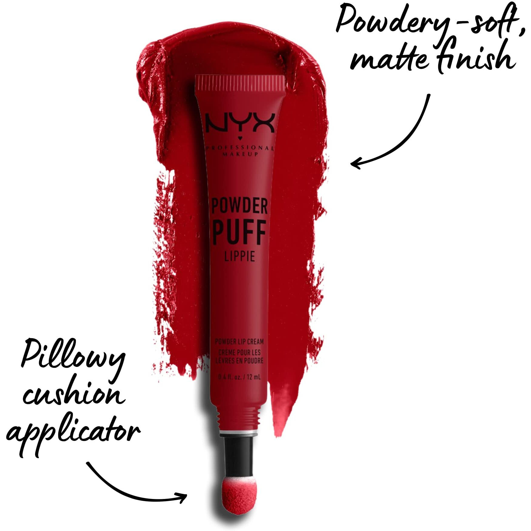 Nyx Professional Makeup Powder Puff Lippie Lip Cream  Liquid Lipstick - Group Love (True Red)