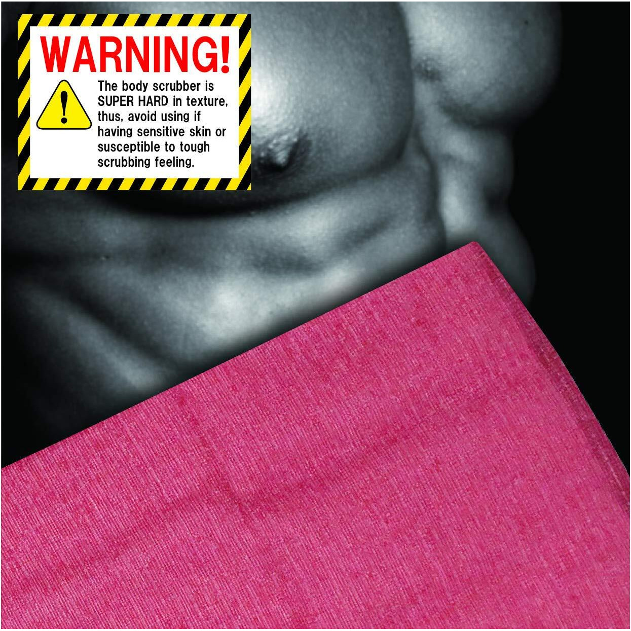 Extra Rough  Exfoliating Washcloth [Made In Japan] Exfoliating Towel Special Texture Makes Fluffy Foam Lather  Back Scrubber  Dead Skin Cell Remover [Loofah For Women And Men] (Rd)