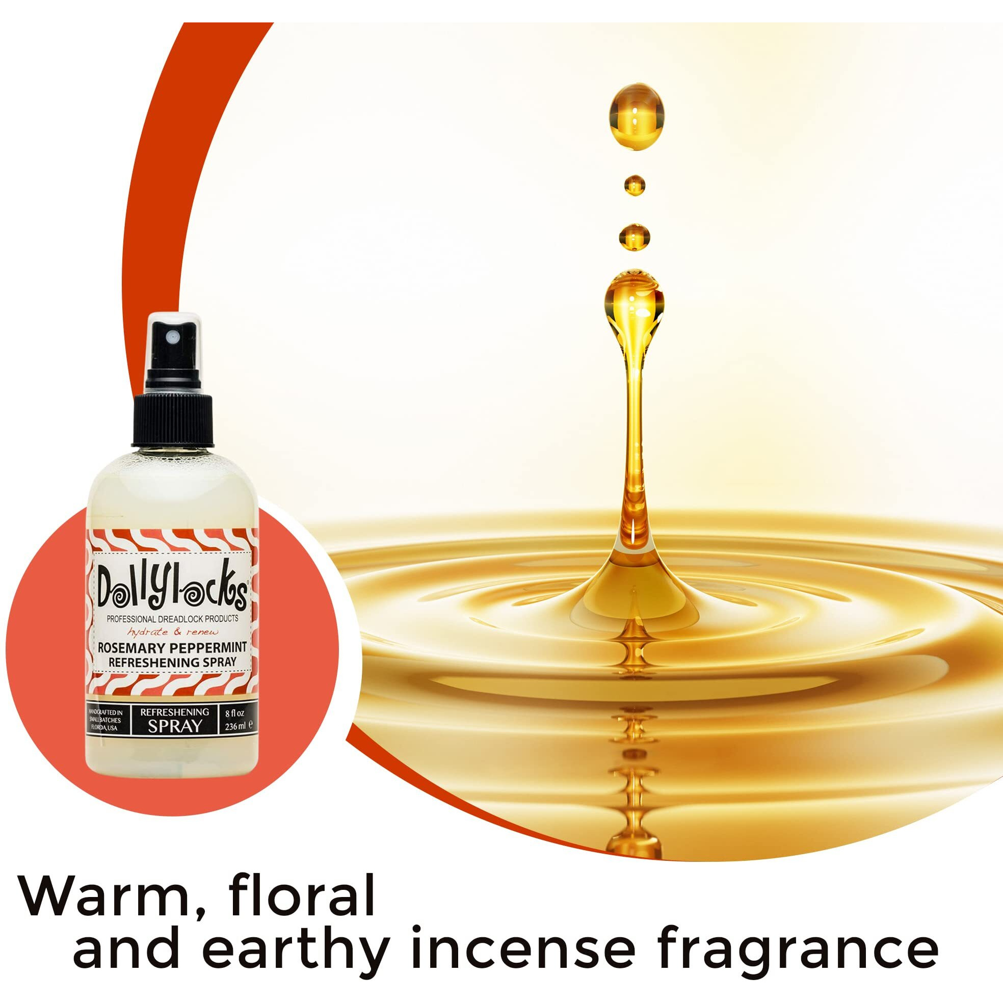 Dollylocks Dreadlock Refreshening Spray For Locs - Pepe Le Rosemary  Lemon Rosemary Peppermint - Residue-Free And Sulfate-Free Loc And Scalp Refreshing Spray For Dreadlocks  8Oz