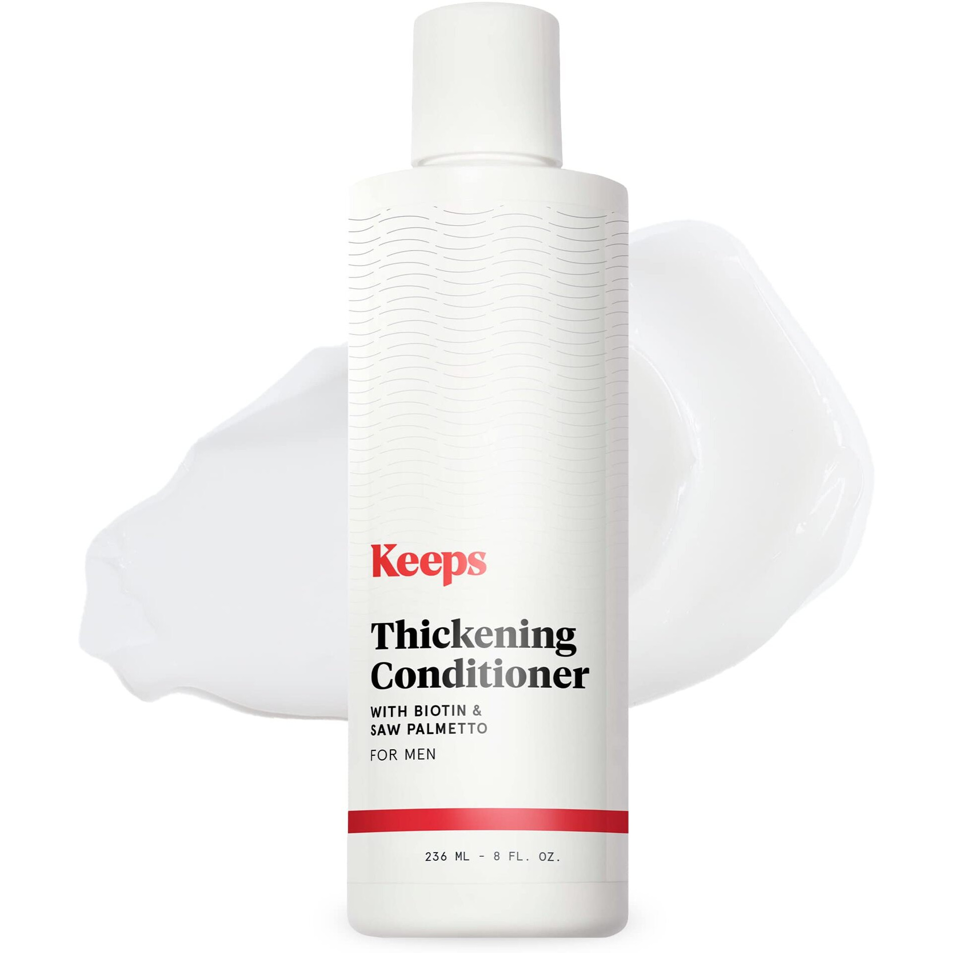 Keeps Hair Regrowth Treatment Mens Conditioner For Fuller  Thicker Looking Hair  8 Oz - Thinning And Hair Growth Conditioner For Men - Dht Blocker - Infused With Biotin  Caffeine  & Saw Palmetto