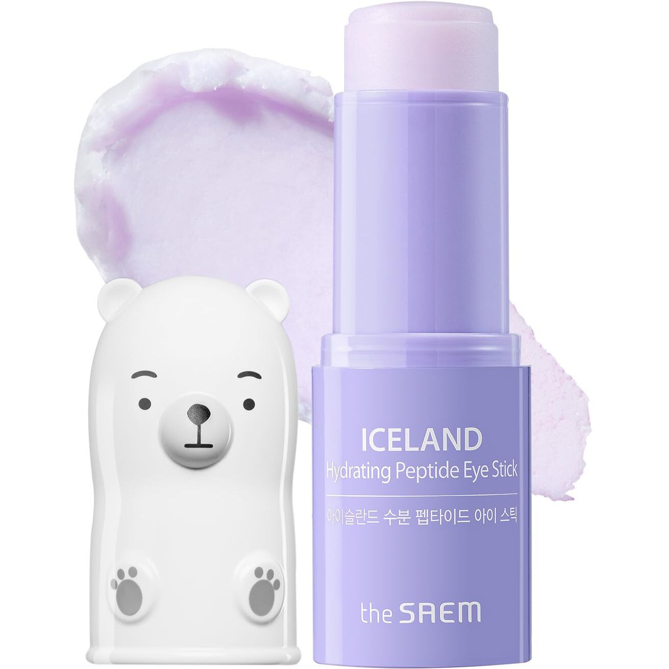 Thesaem Iceland Hydrating Peptide Eye Stick 0.24Oz - Elasticity  Cooling  Moisturizing Eye Balm For Loose Skin - Under Eye Treatment - Balm To Smooth Skin Texture - Daisy Flower Scent