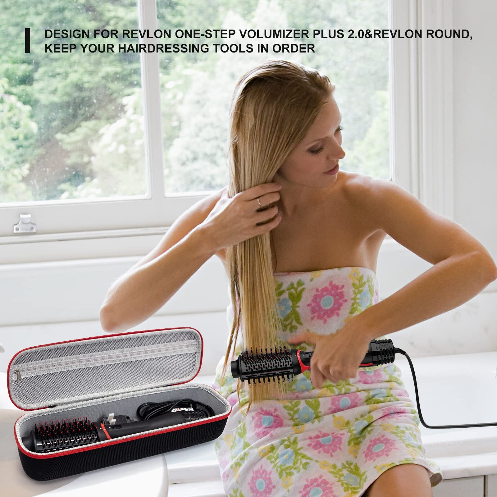 Case For One Step Volumizer Plus 2.0  Hard Travel Case Fits For One-Step Volumizer Plus  Hot Air Brush Case For One Step  Case For One Step Hair Dryer Brush (Case Only)