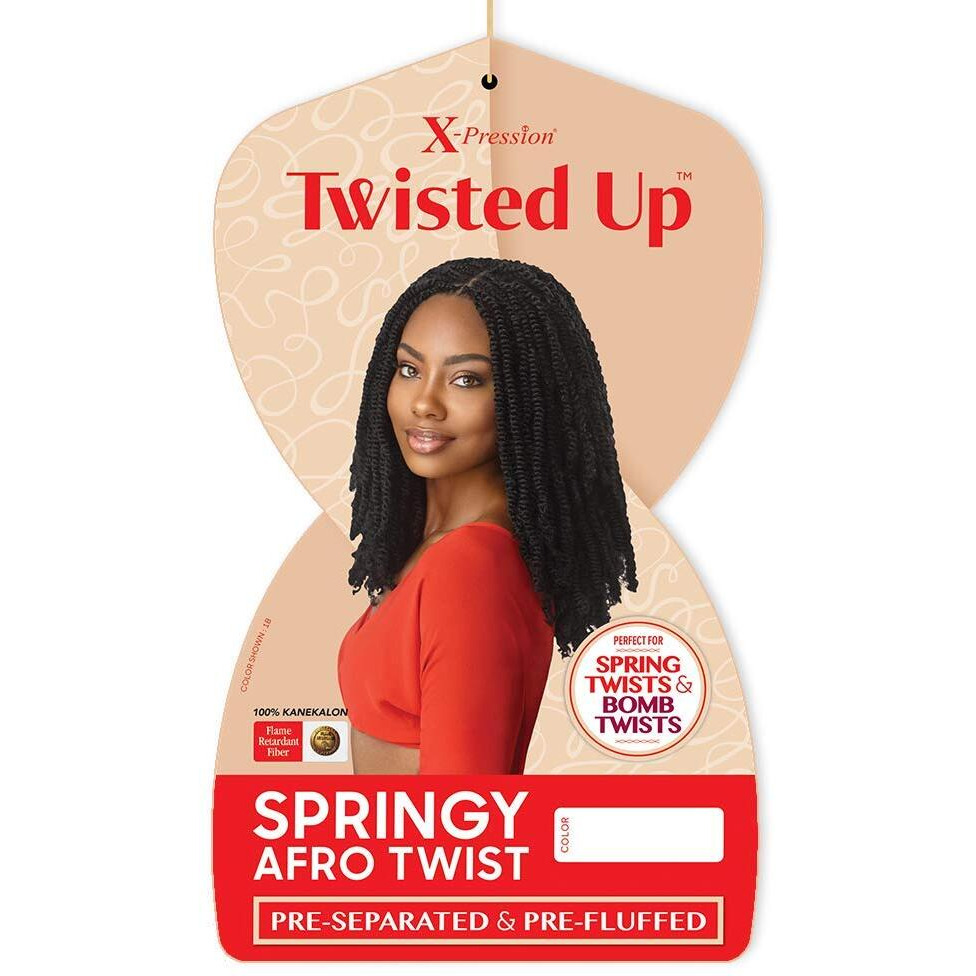 Multi Pack Deals Outre Synthetic Braid - X Pression Twisted Up Springy Afro Twist 16 (5-Pack  2T1B/27)