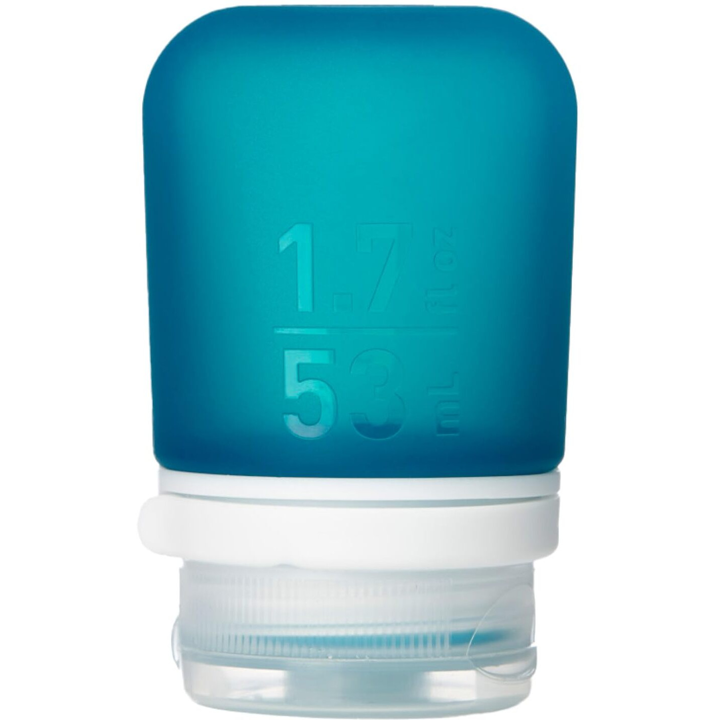 Humangear Gotoob+ (Small) | Refillable Silicone Travel Bottle | Locking Lid | Food-Safe Material | Teal  Small (1.7 Fl.Oz 53Ml)