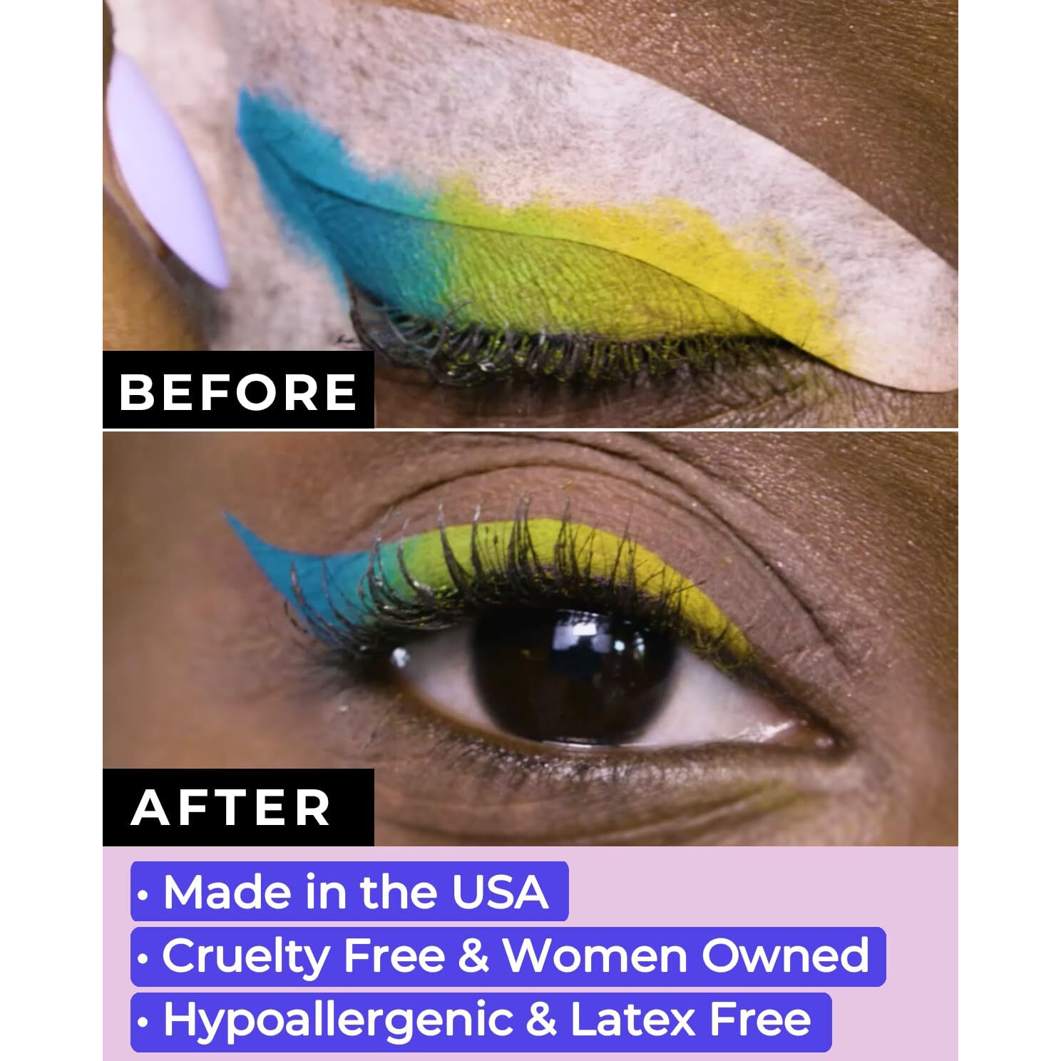 Eyeliner Stencils | Cat Eyeliner Stencil & Winged Eyeliner Tool | Made In Usa & Created By Celebrity Makeup Artist | Reusable And Flexible Eyeliner Tape & Eyeshadow Tape | 24 Stencils