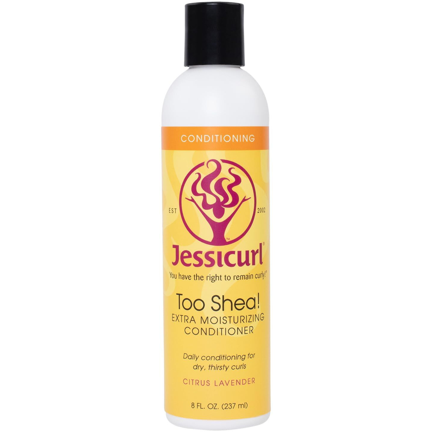 Jessicurl  Too Shea Extra Moisturizing Conditioner For Curly Hair  Citrus Lavender  8 Fl Oz. Leave In Conditioner For Dry Hair  Anti Frizz Hair Products