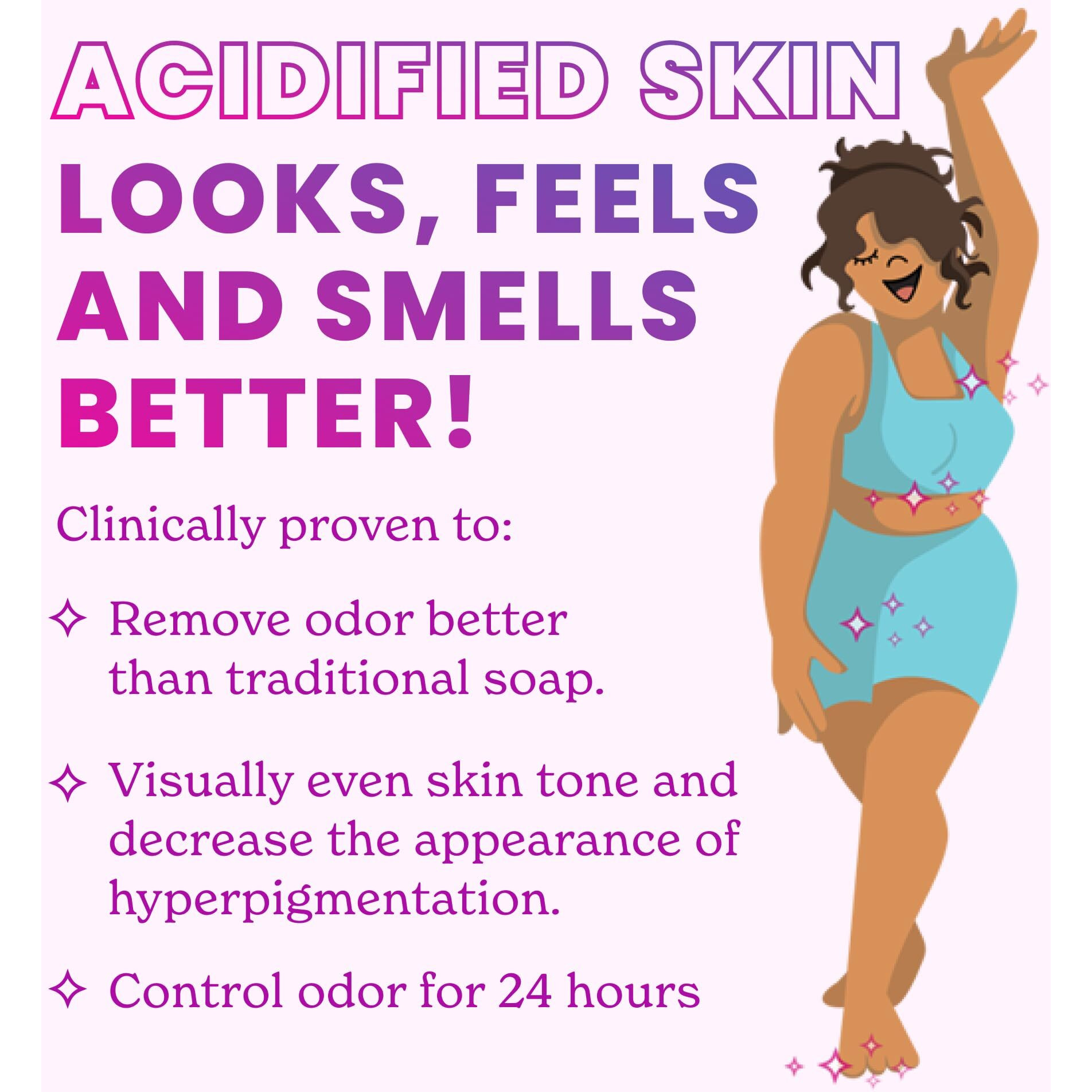 Lume Acidified Body Cleansing Bar - 24 Hour Odor Control - Removes Odor Better Than Soap - Moisturizing Formula - Formulated Without Sls Or Parabens - Ob/Gyn Developed - 5 Ounce (Unscented)