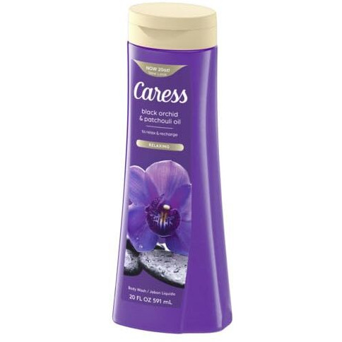 Caress Body Wash For Women  Black Orchid & Patchouli Oil  Relaxing  Fragrant Shower Gel To Relax And Recharge  20 Fl Oz  4 Pack