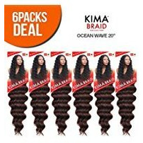 Harlem125 Synthetic Hair Braids Kima Braid Ocean Wave 20 (6-Pack  1) By Harlem 125