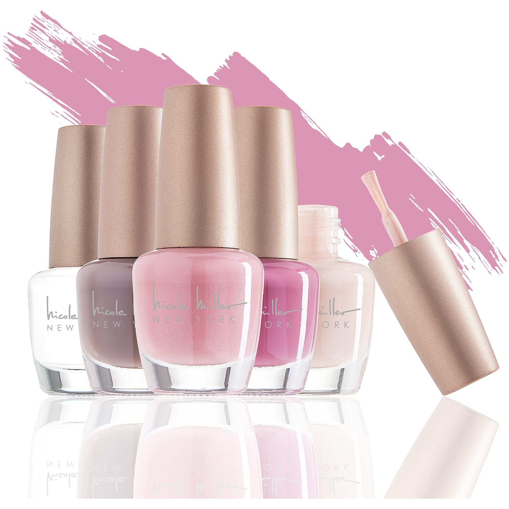 Nicole Miller Nail Polish Collection - Unique Glossy And Shimmery Colors For Women And Girls  Romance Nail Polish Collection