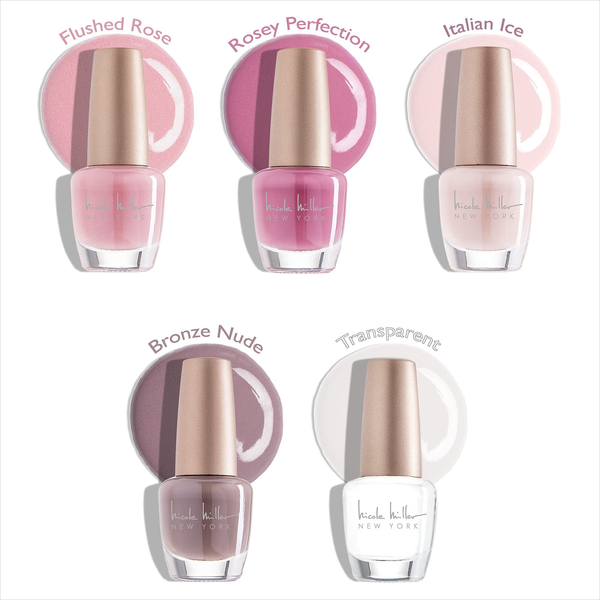 Nicole Miller Nail Polish Collection - Unique Glossy And Shimmery Colors For Women And Girls  Romance Nail Polish Collection