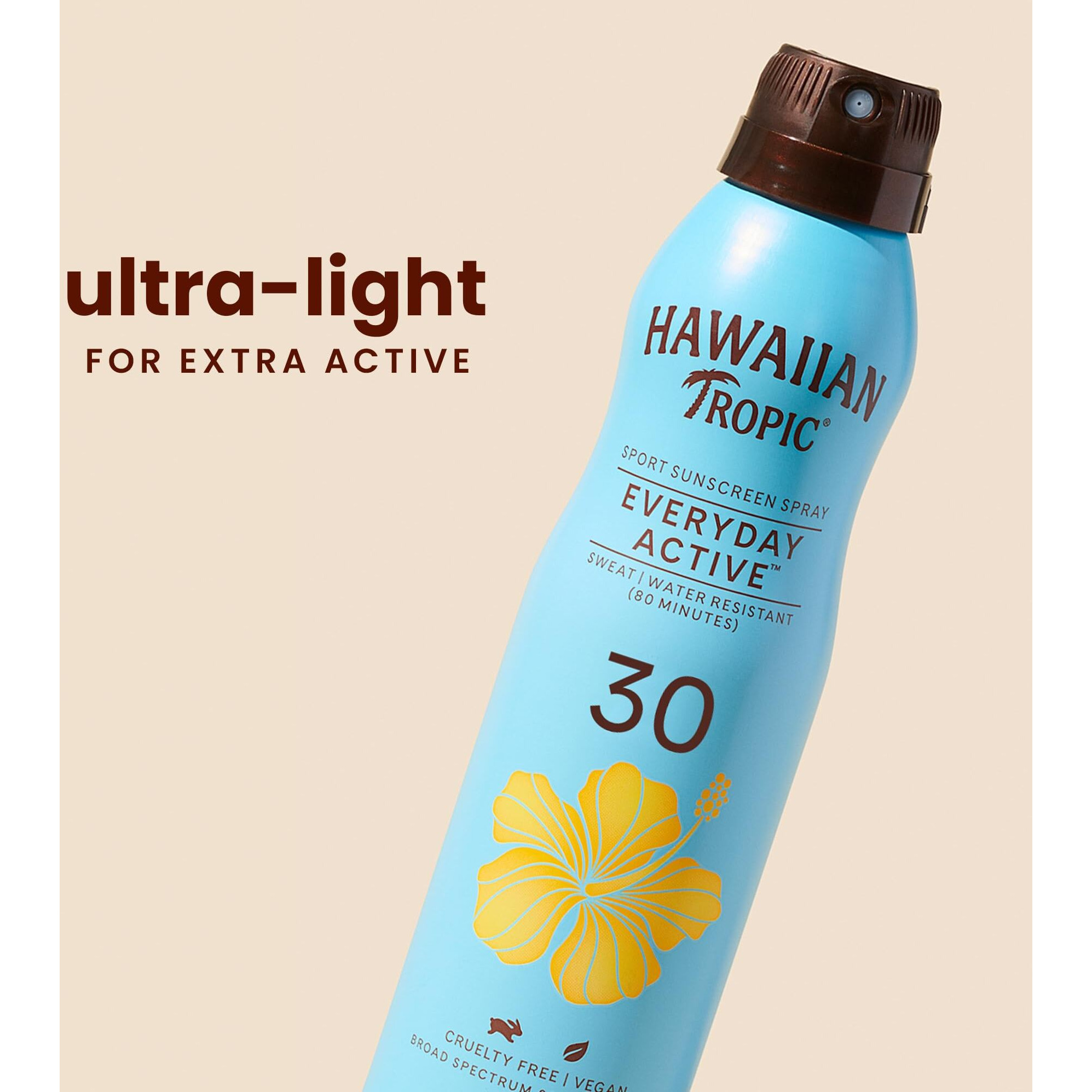 Hawaiian Tropic Everyday Active Clear Spray Sunscreen Spf 30  6Oz Twin Pack | Hawaiian Tropic Sunscreen Spf 30  Sunblock  Oxybenzone Free Sunscreen  Spray On Sunscreen Pack  6Oz Each